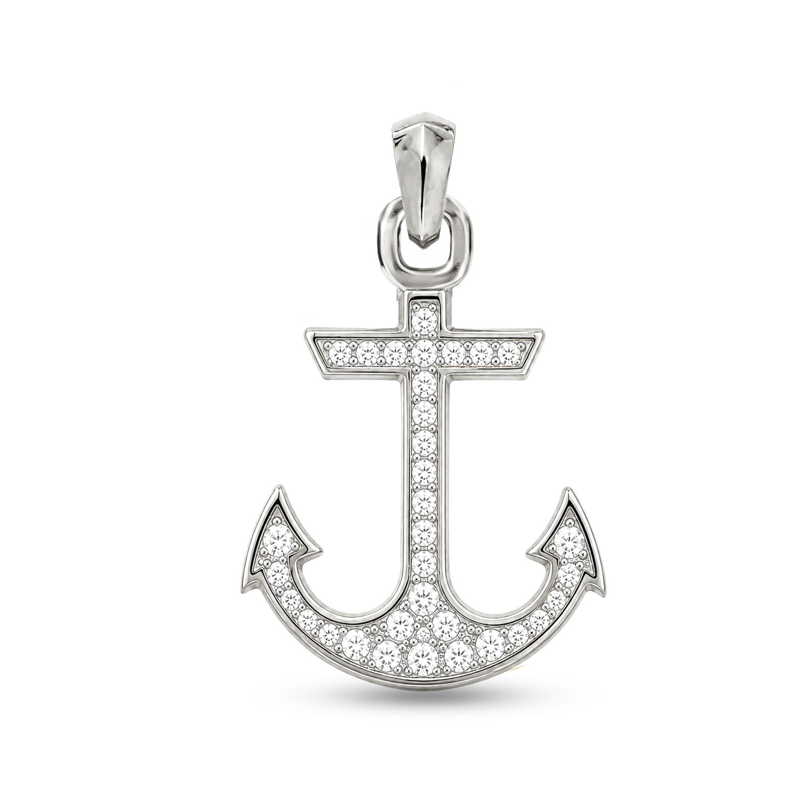 Diamond Anchor Pendant