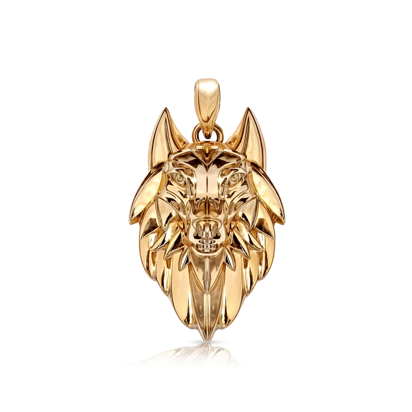 WOLF PENDANT - GOLD (34𝘮𝘮)