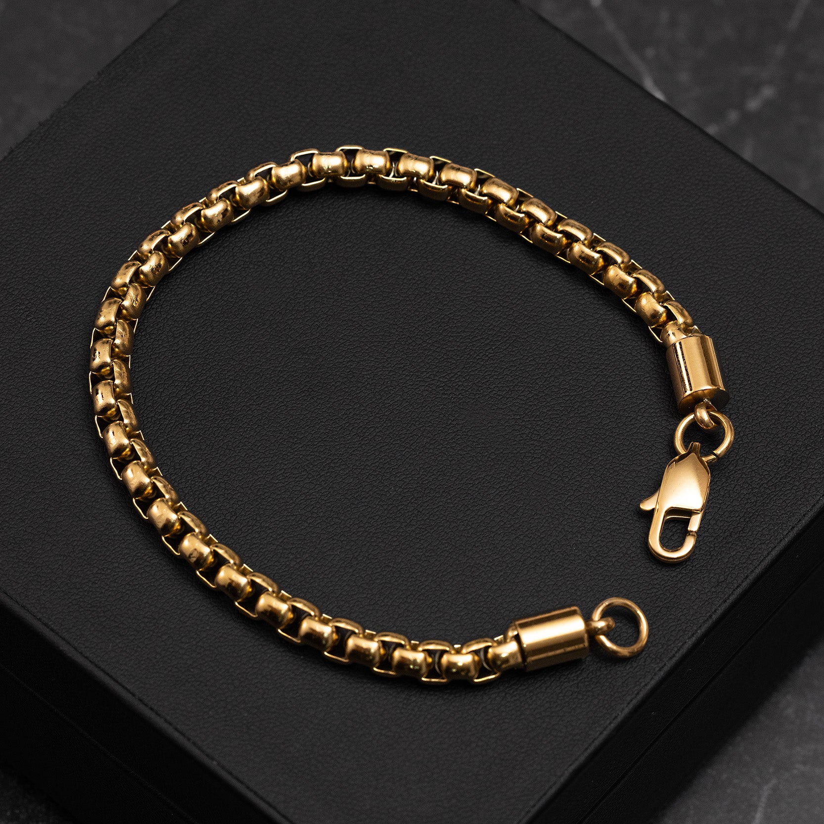 BOX BRACELET - GOLD (5𝘮𝘮)