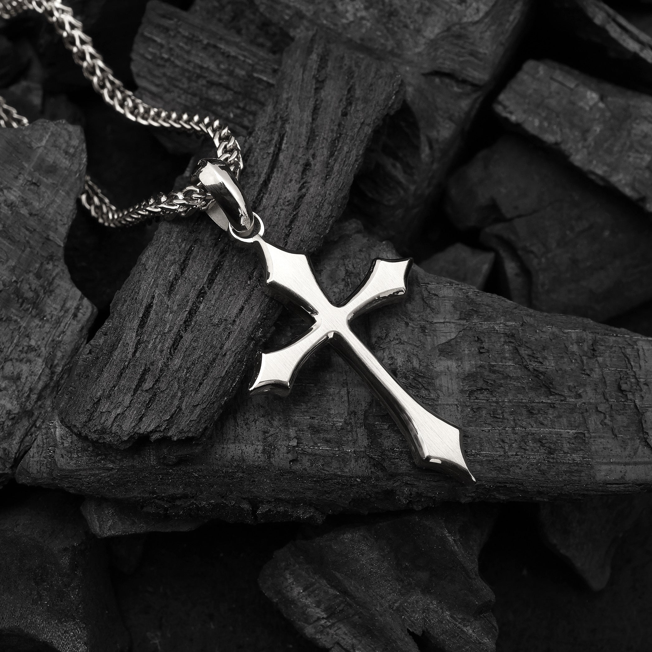 Brushed Cross Pendant