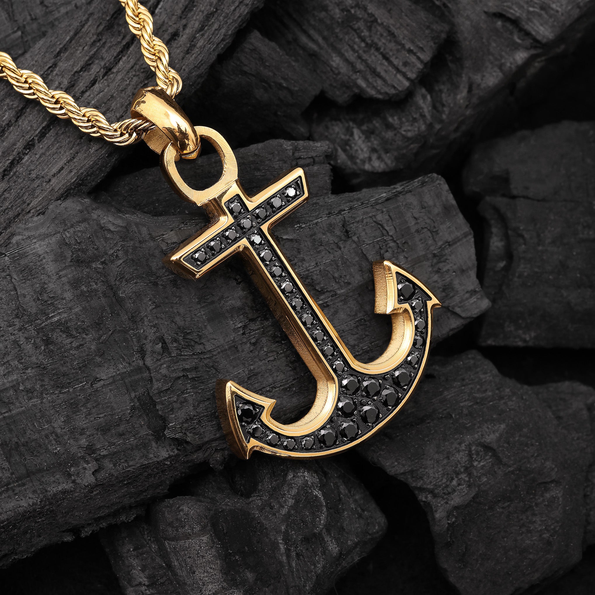 Diamond Anchor Pendant