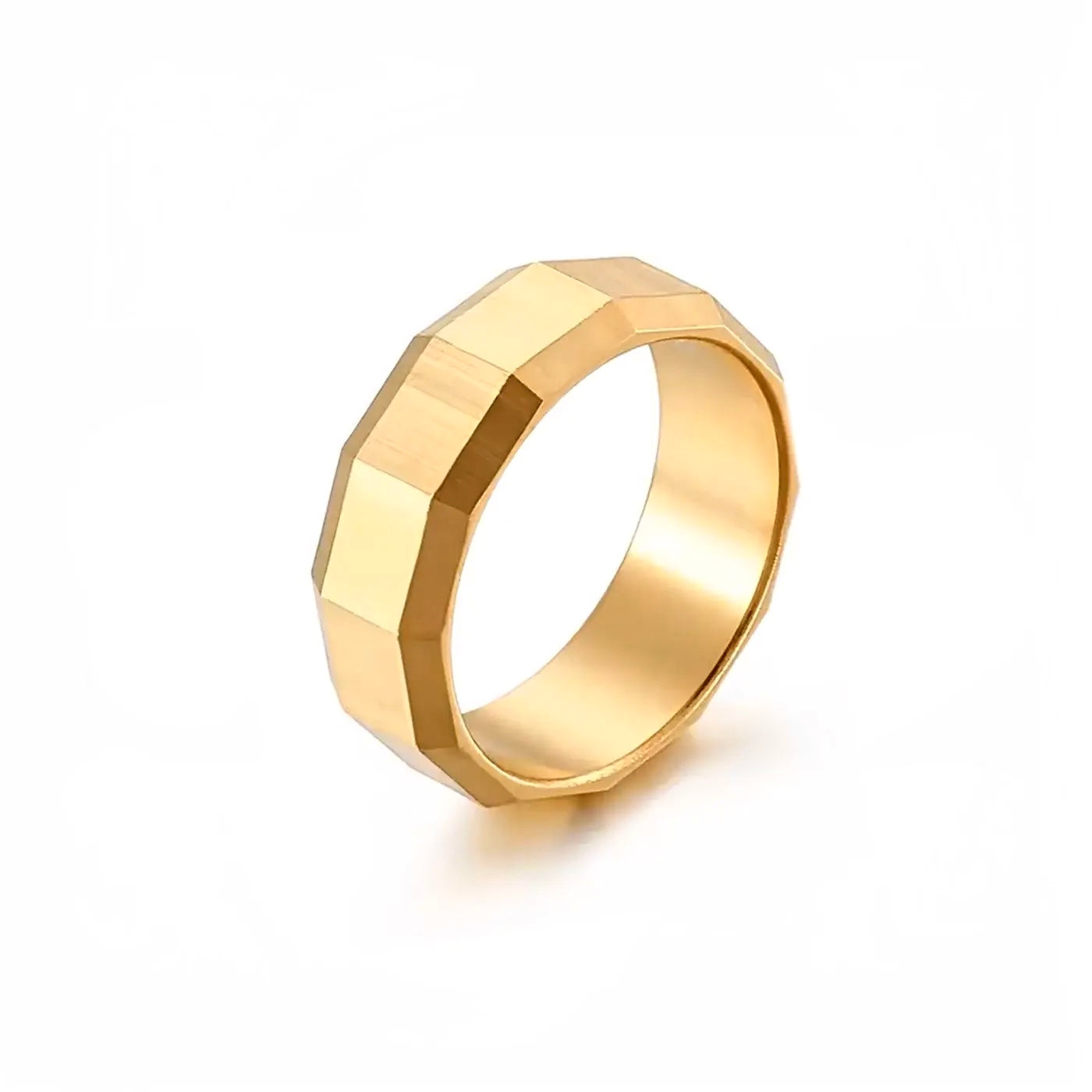 ANILLO FACETADO - ORO