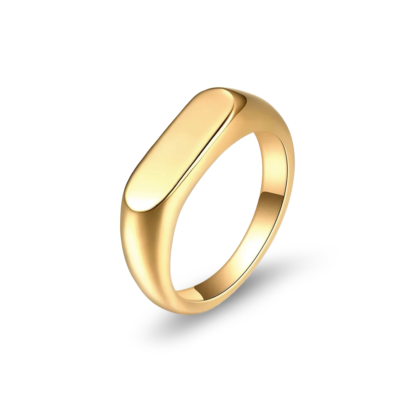 Gold Plated Minimal Ring 5mm premium men’s minimalist band ring front view