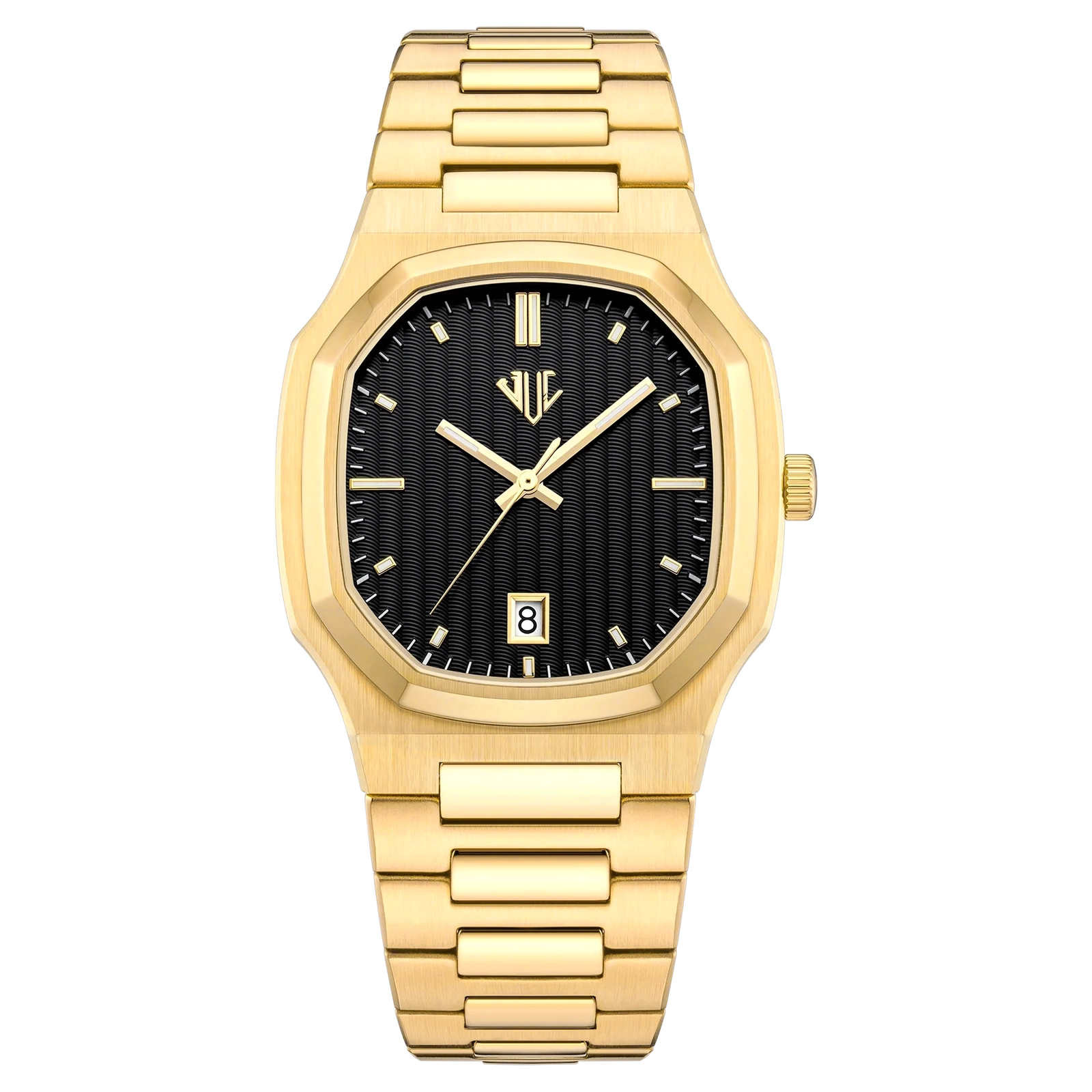 Men’s luxury Herald Watch 38mm with 18K Gold Plated finish and refined dial, Julivno
