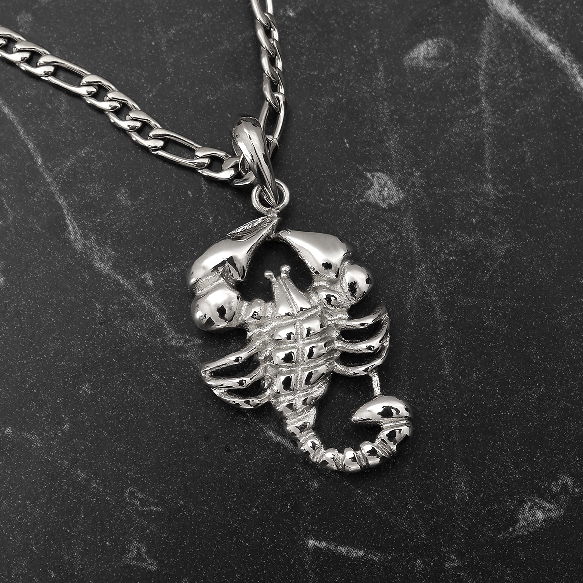 Close-up of a Scorpion Pendant showing detailed scorpion design and craftsmanship