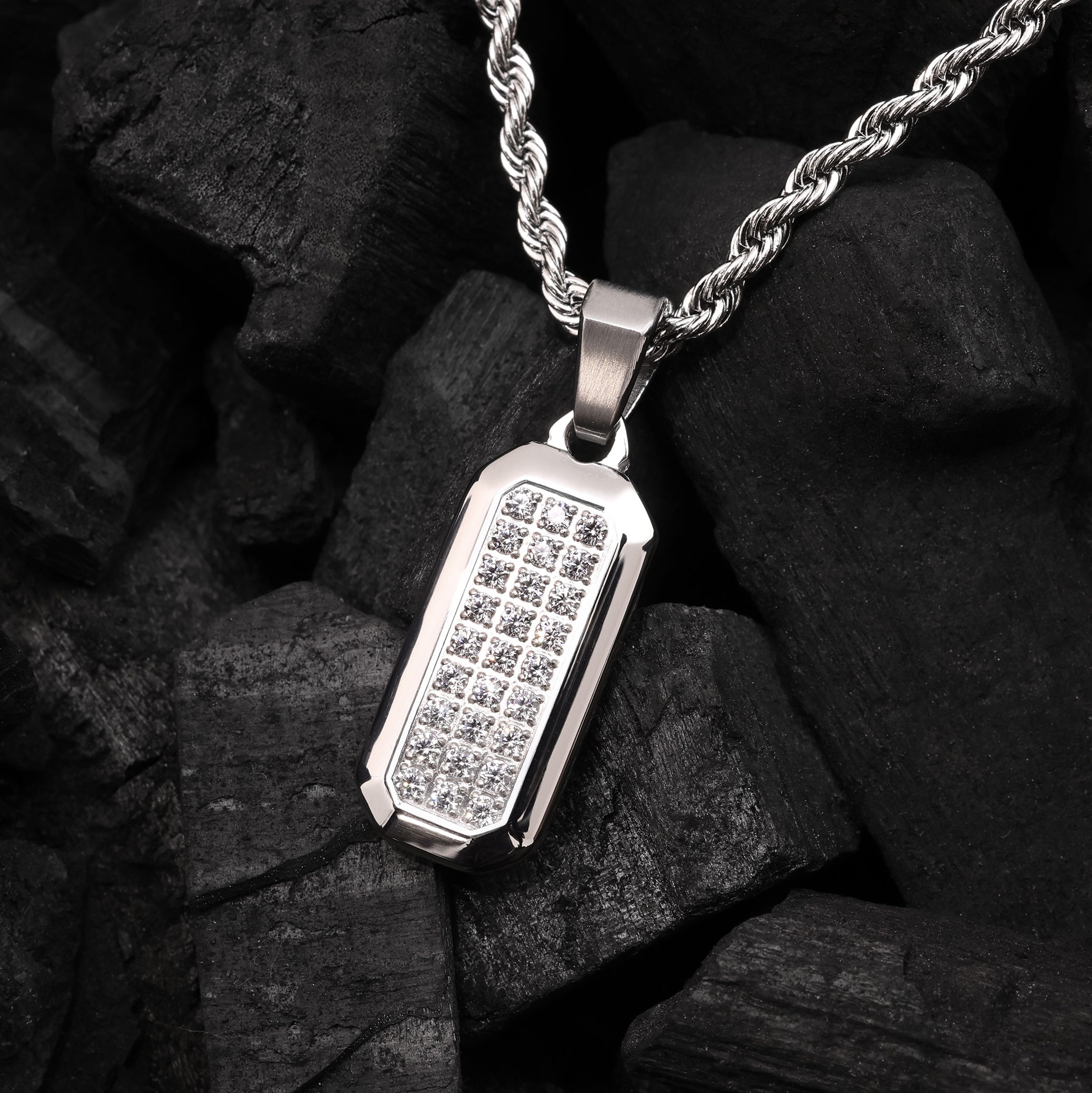 Diamond Rectangle Pendant