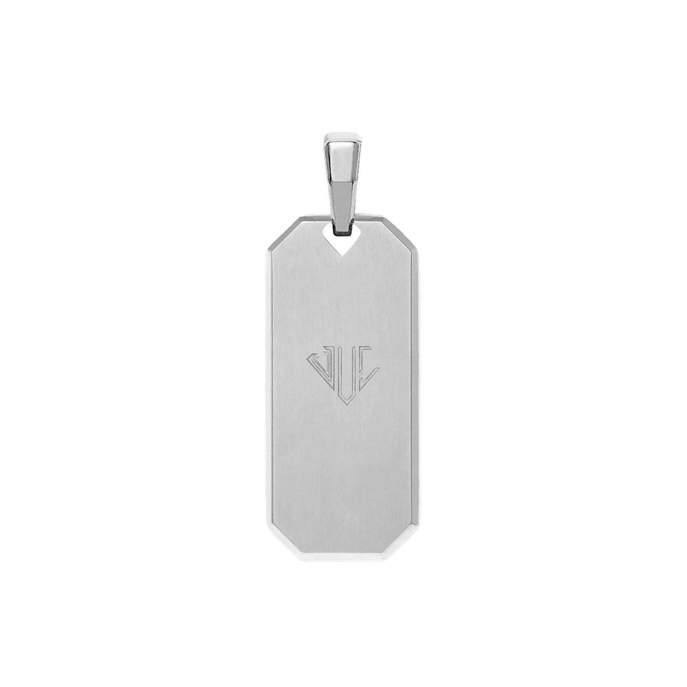 RECTANGLE PENDANT - WHITE GOLD (35𝘮𝘮)