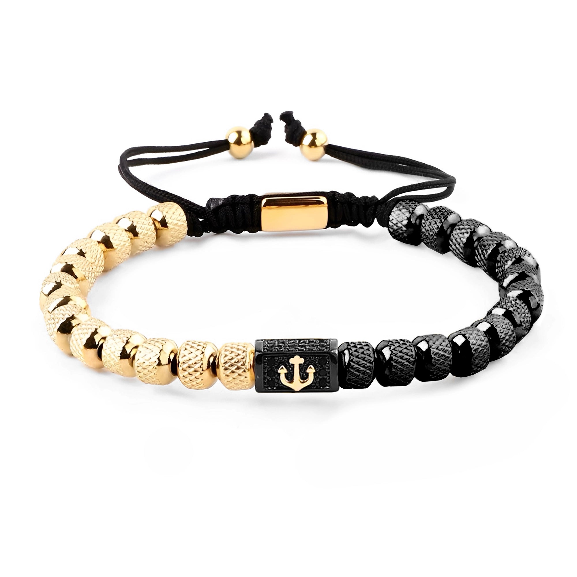 ANCHOR BRACELET - GOLD/BLACK