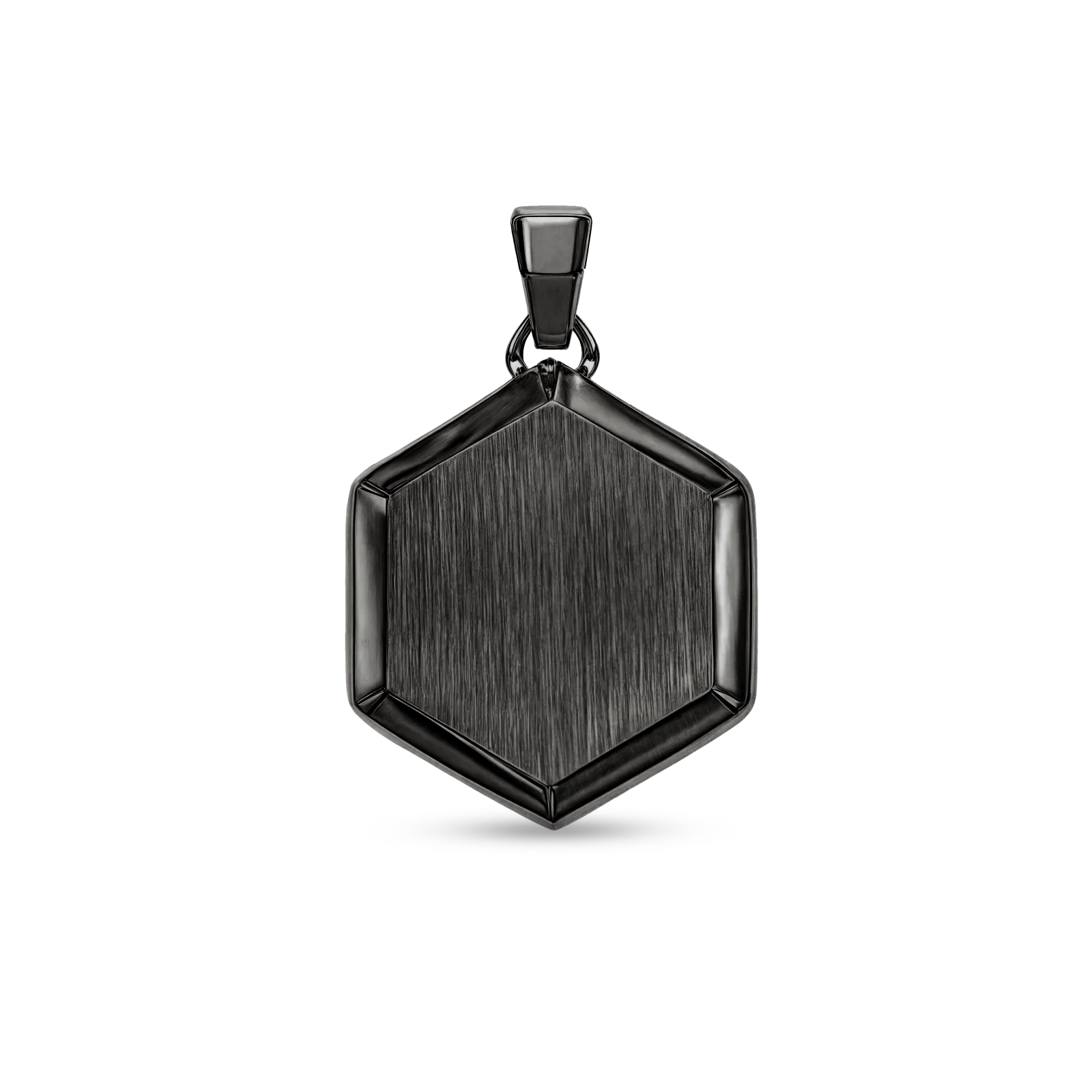HEXAGON PENDANT - BLACK (26𝘮𝘮)