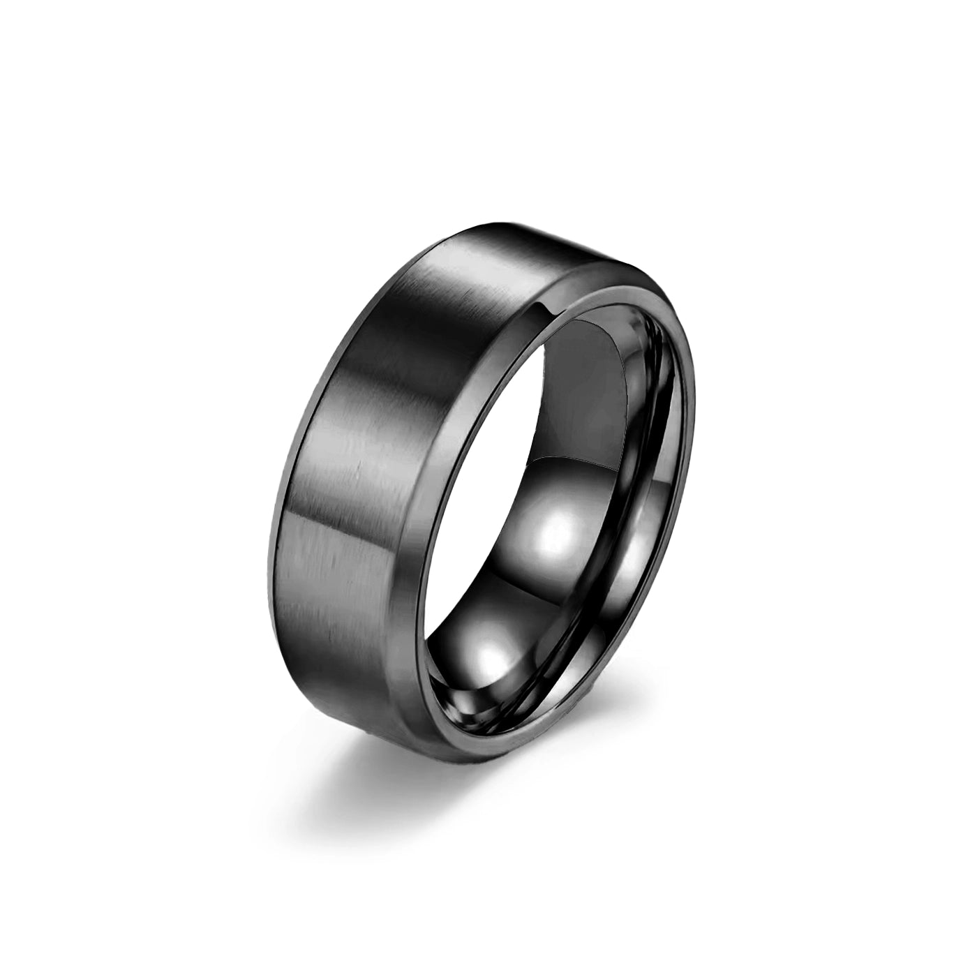 BRUSHED RING - BLACK (8𝘮𝘮)