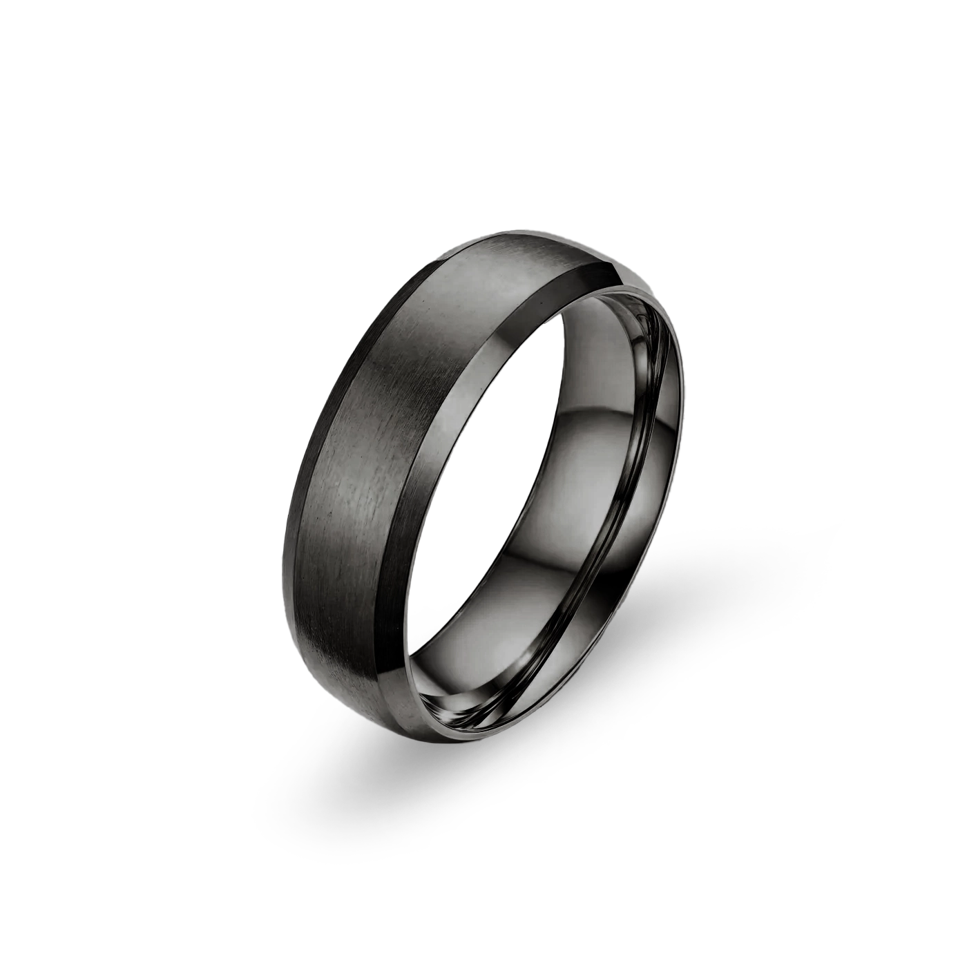 BRUSHED RING - BLACK (6𝘮𝘮)