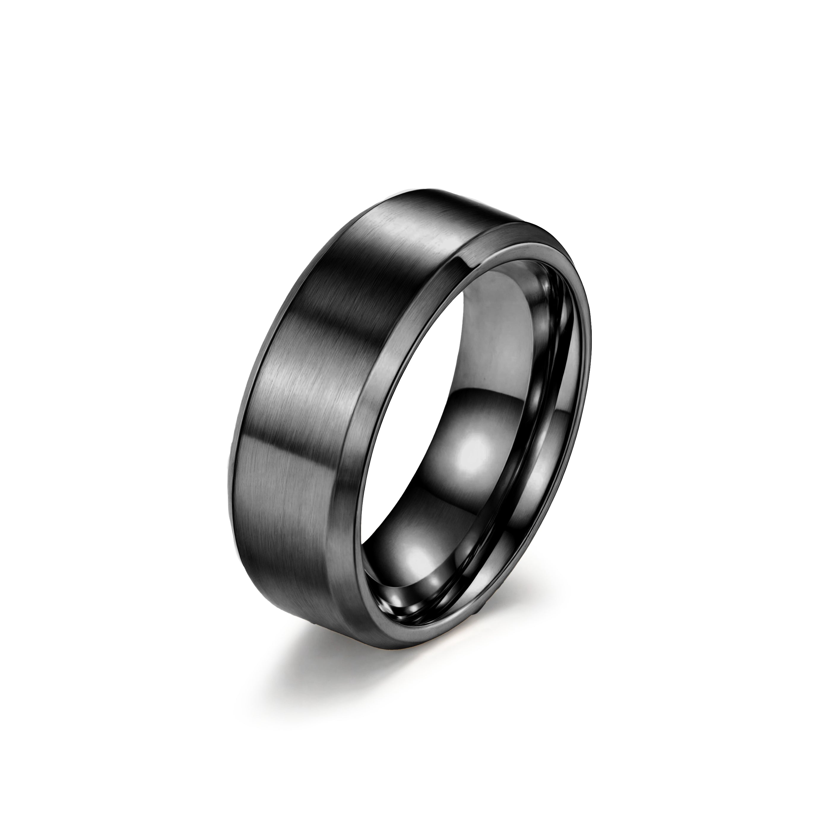 BRUSHED RING - BLACK (8𝘮𝘮)