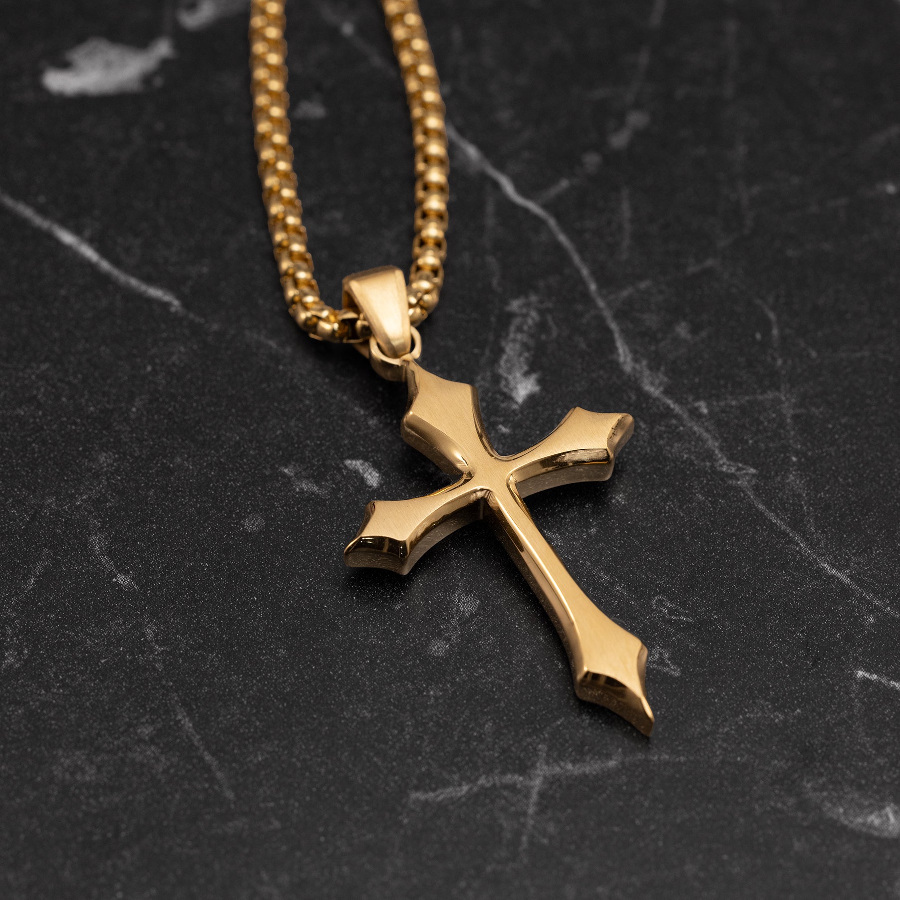 PENDENTIF CRUCIFIX MÉDIÉVAL - OR