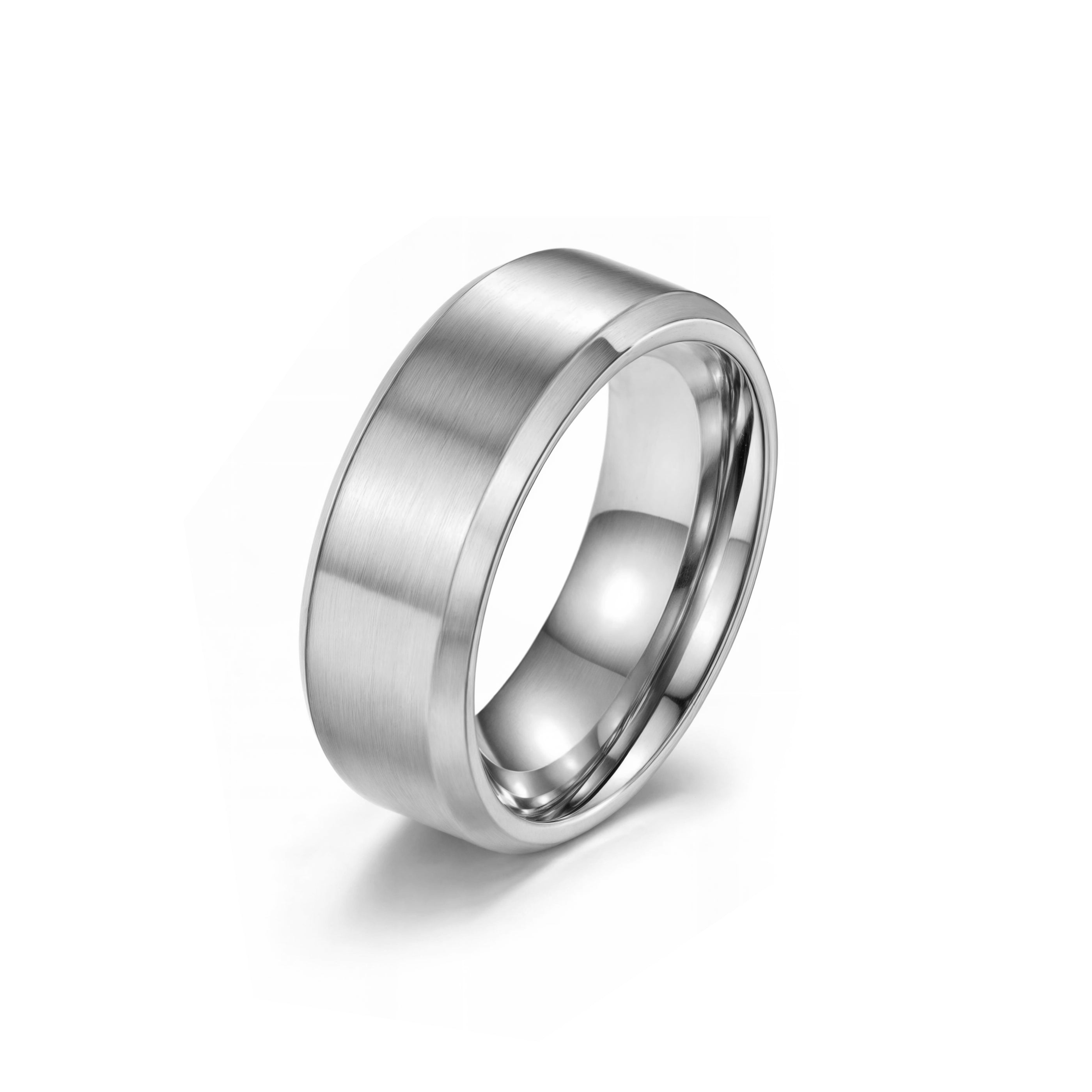 BRUSHED RING - WHITE GOLD (8𝘮𝘮)