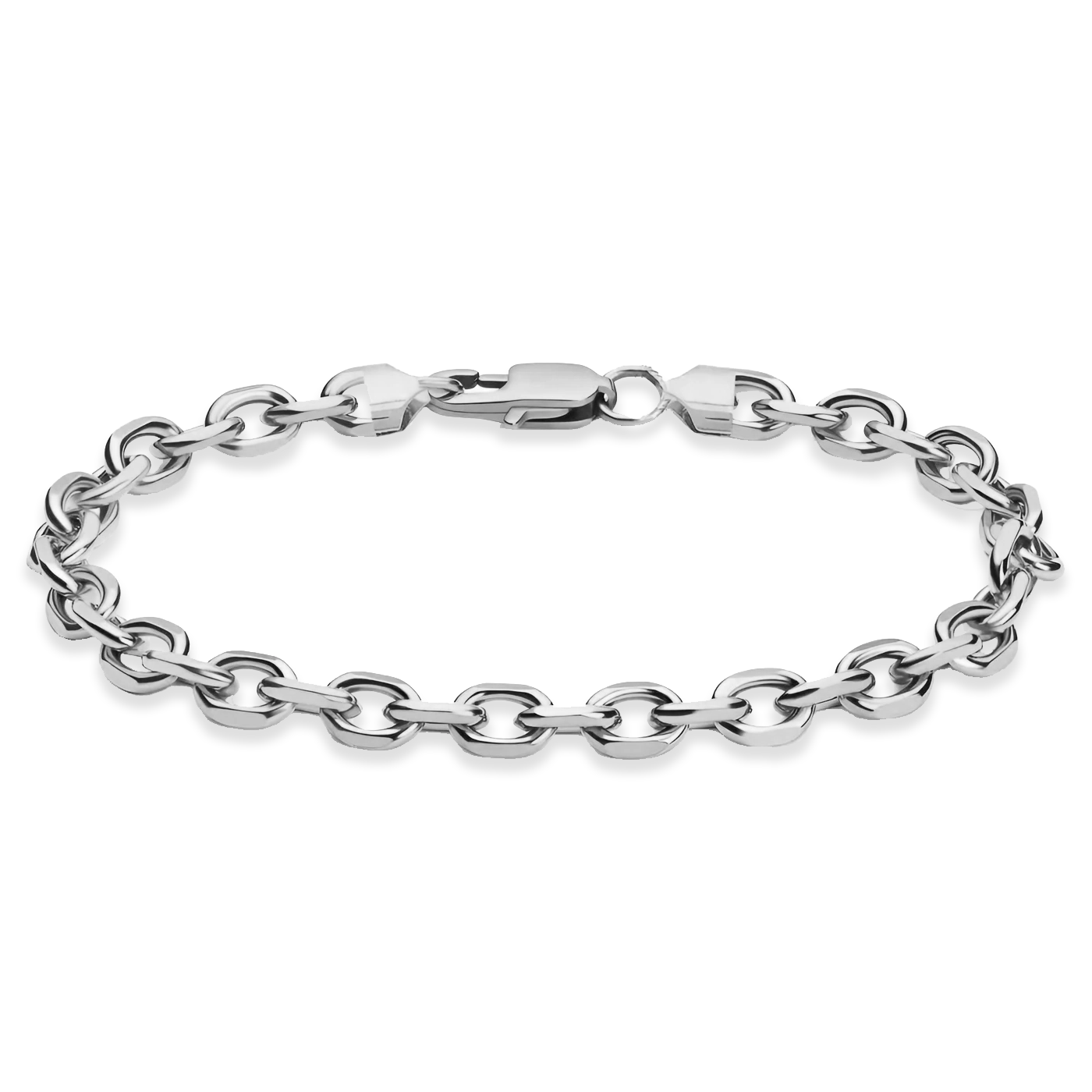 CABLE BRACELET - WHITE GOLD (5𝘮𝘮)