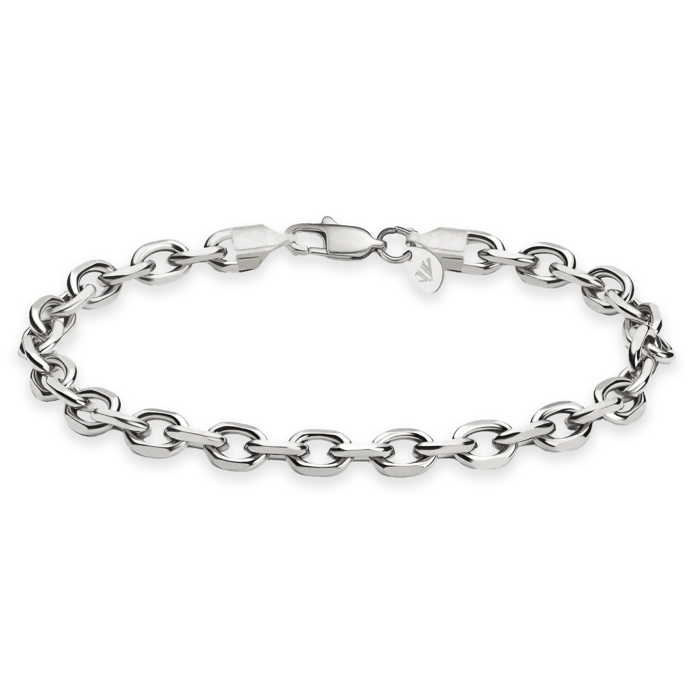 Cable bracelet 5mm silver for men