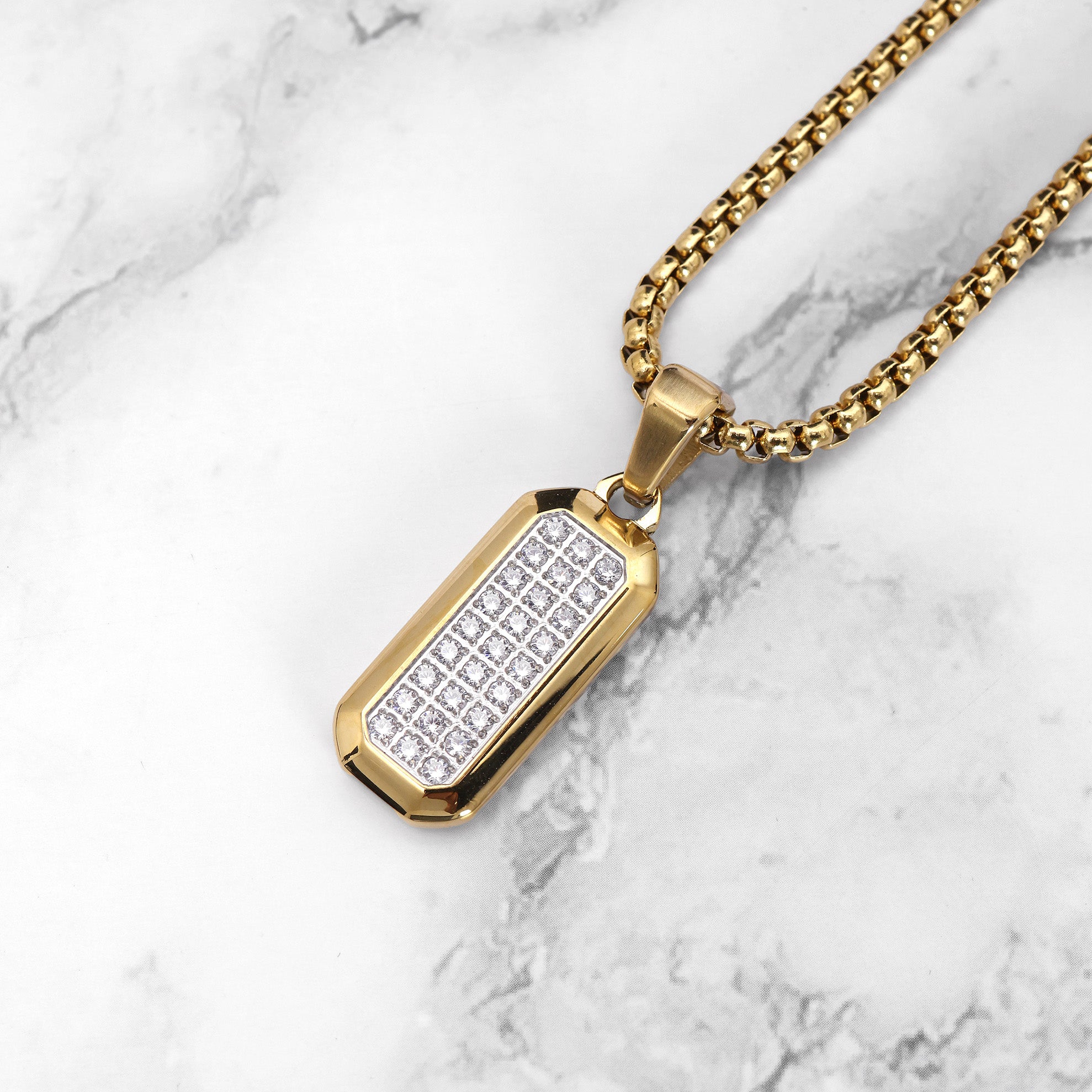 Diamond Rectangle Pendant