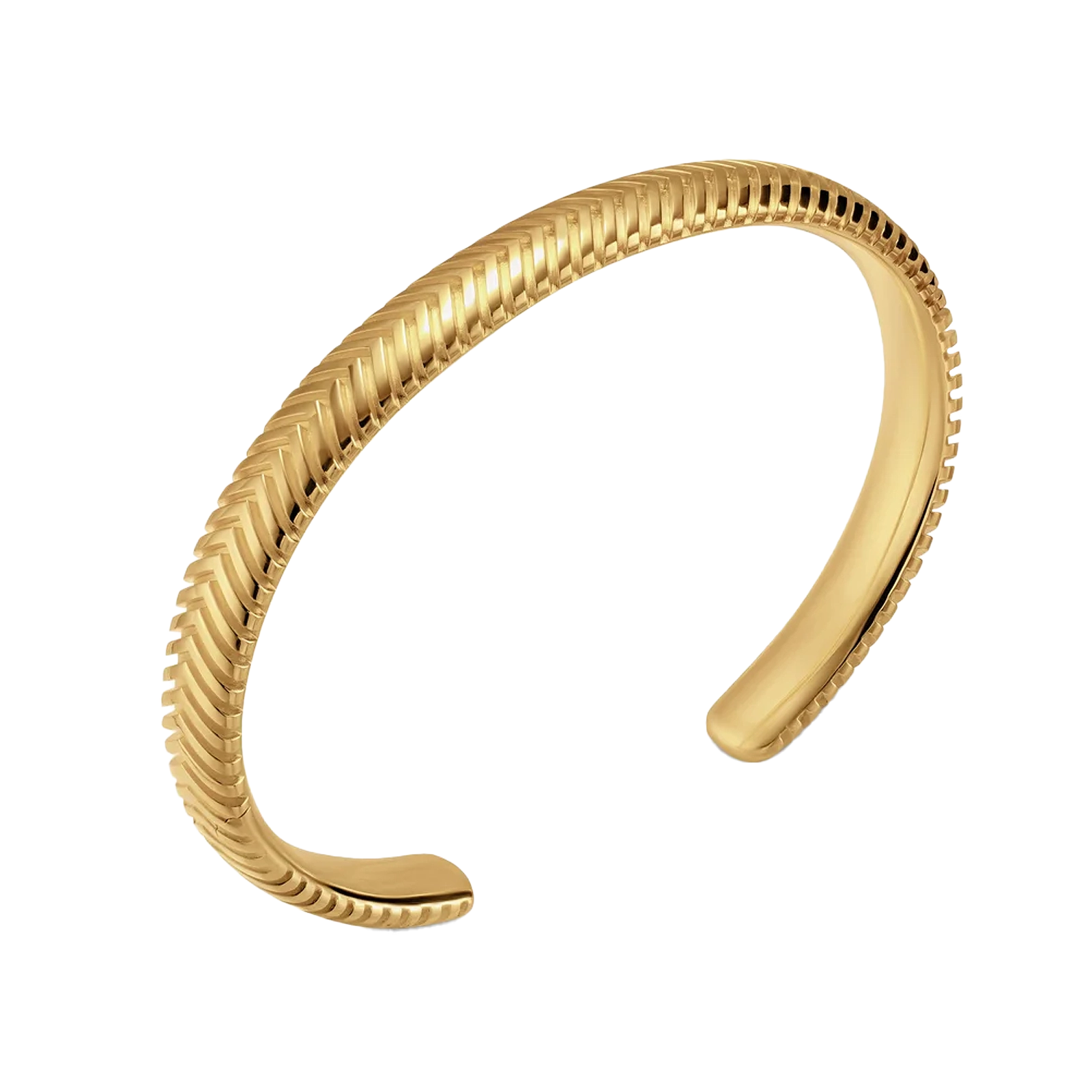 CHEVRON CUFF - GOLD