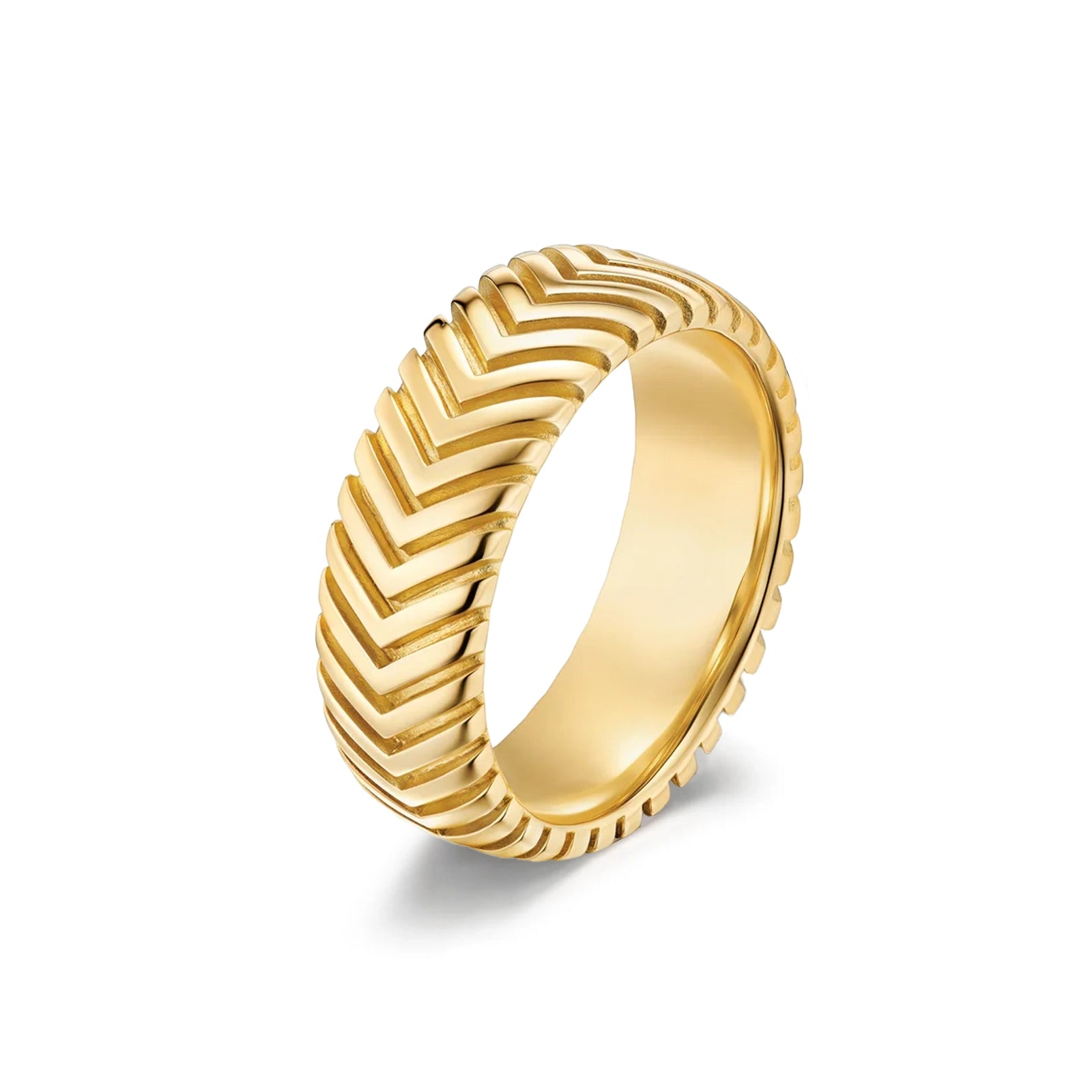 CHEVRON RING - GOLD (7𝘮𝘮)