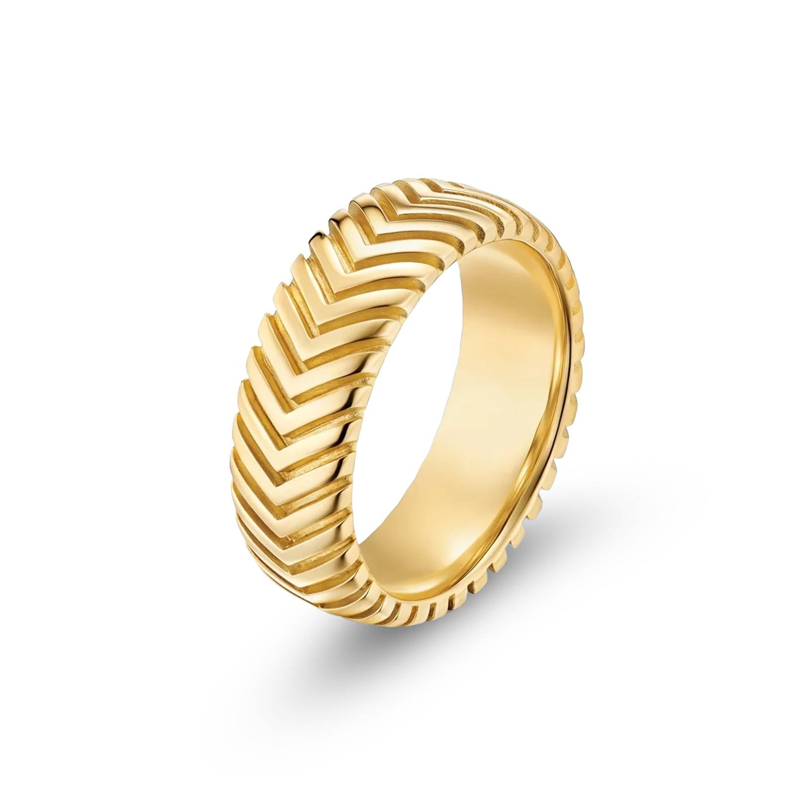 CHEVRON RING - GOLD (7𝘮𝘮)