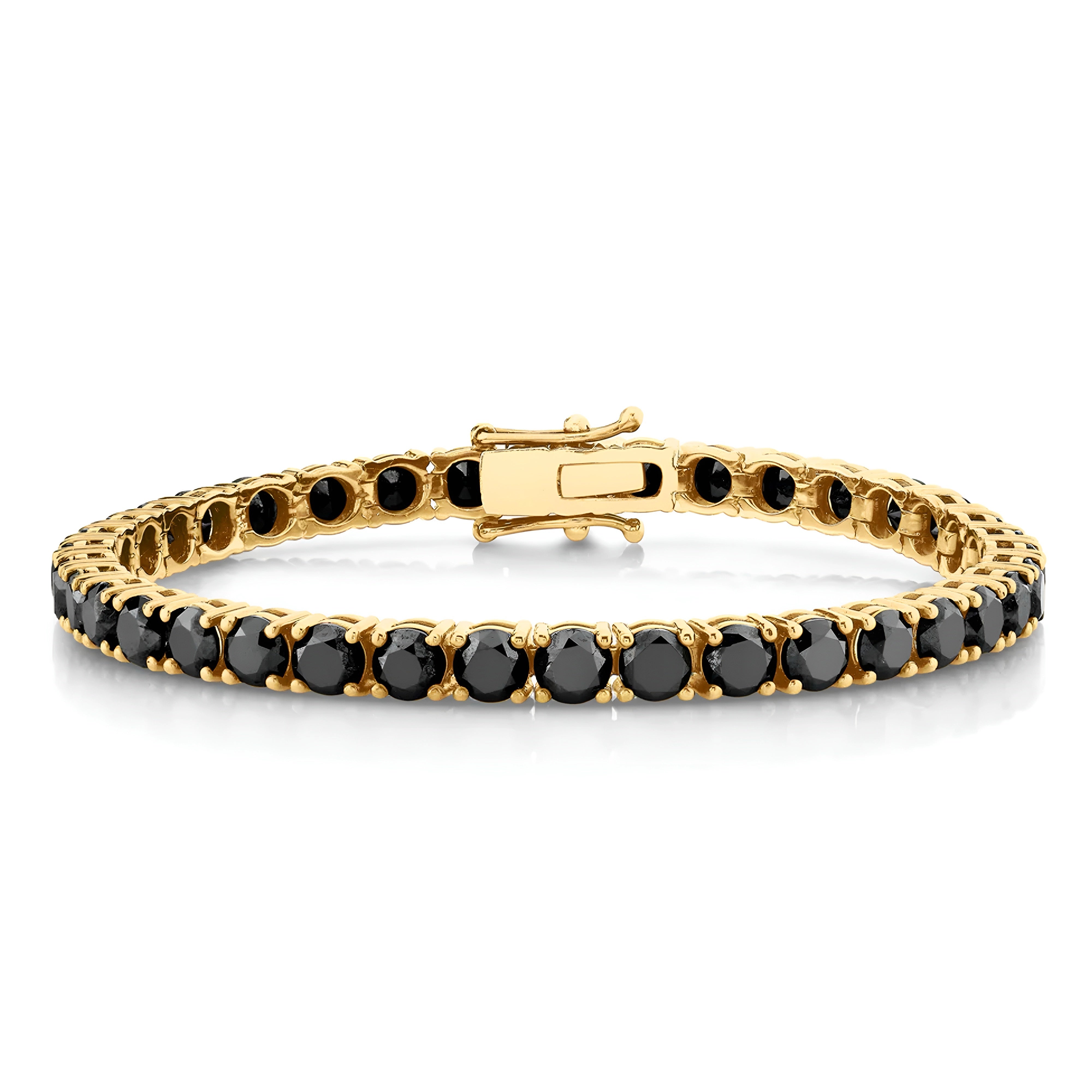 PULSERA DE TENIS CON CIRCONITAS - NEGRO/ORO