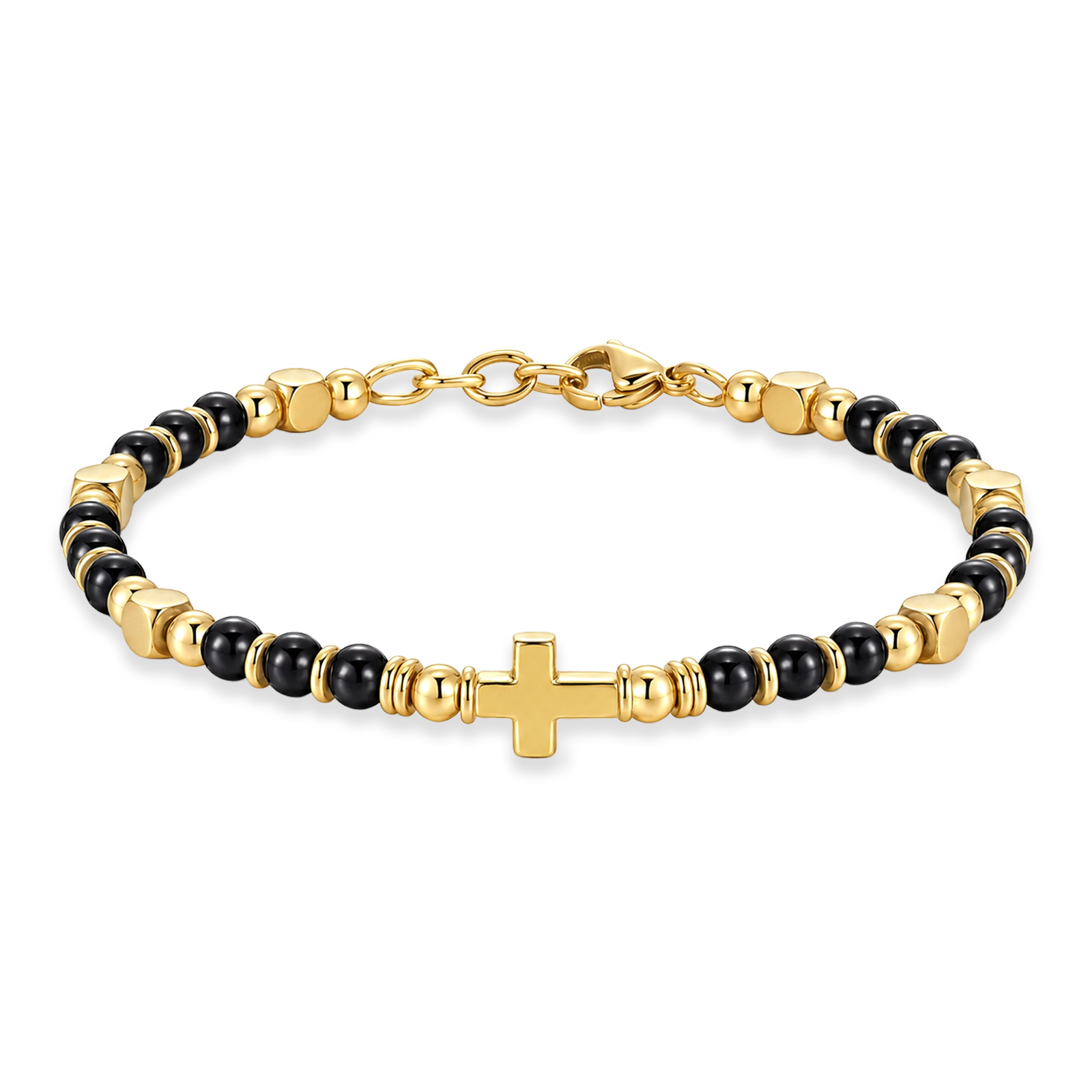 Cross Onyx Bracelet