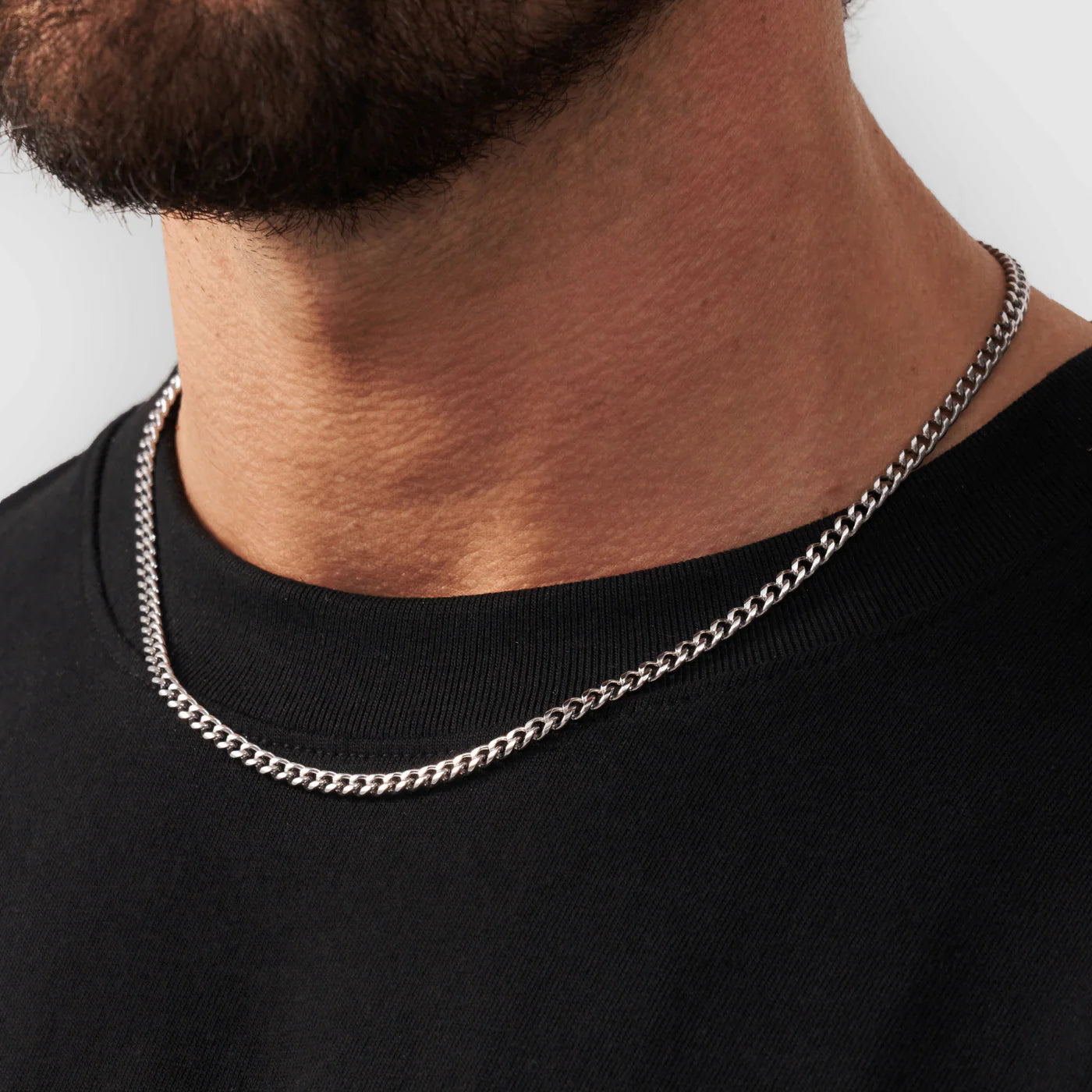 CUBAN CHAIN - WHITE GOLD (3.5𝘮𝘮)