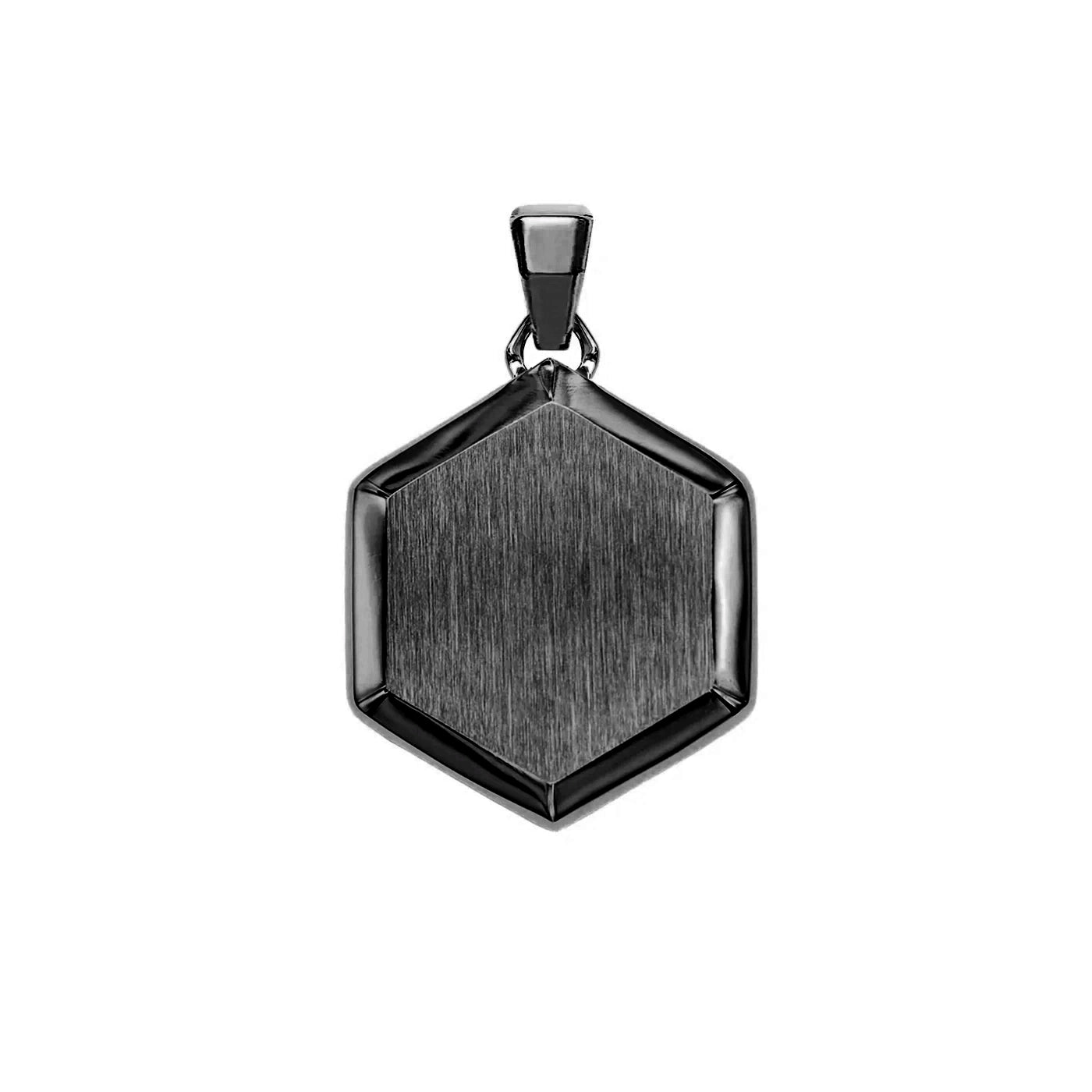 HEXAGON PENDANT - BLACK (26𝘮𝘮)