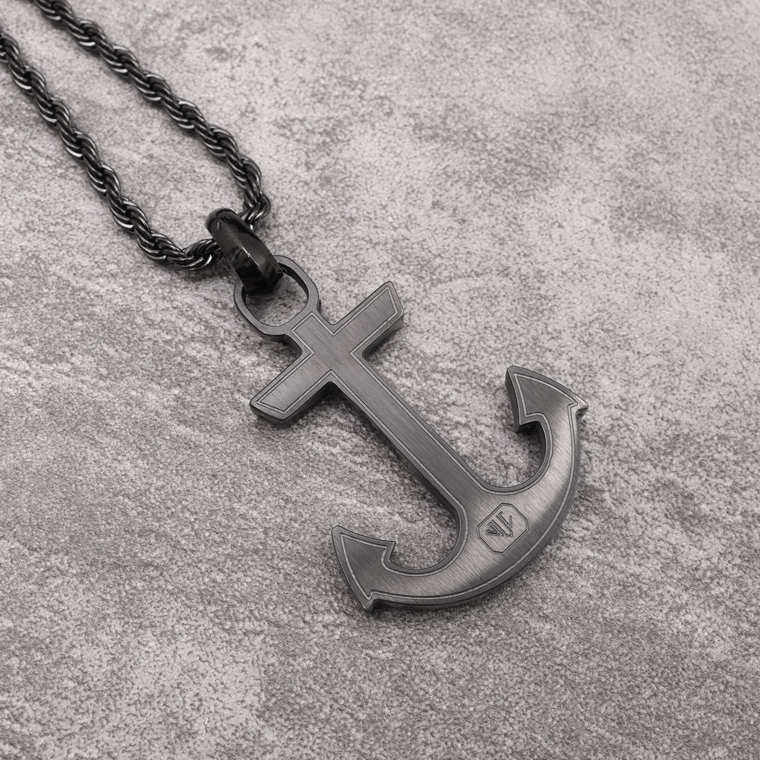 Diamond Anchor Pendant