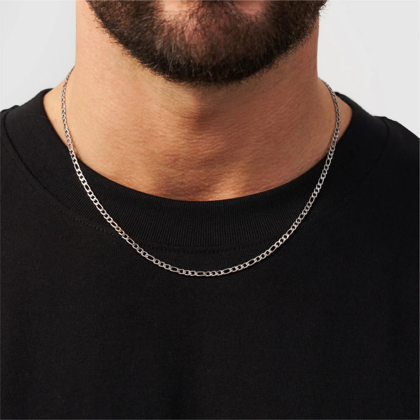 FIGARO CHAIN - WHITE GOLD (3𝘮𝘮)