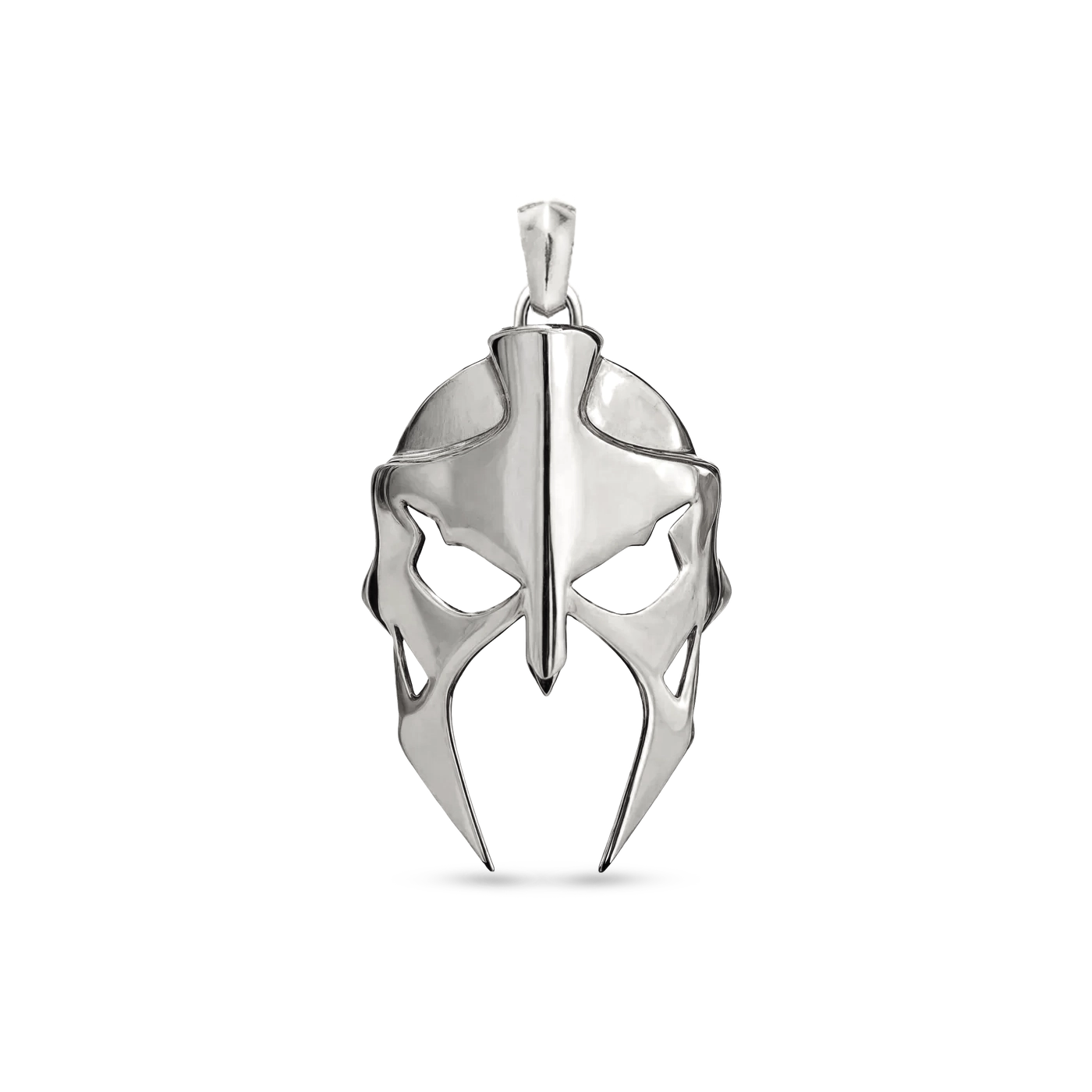 Gladiator pendant 18K white gold plated 28mm for men