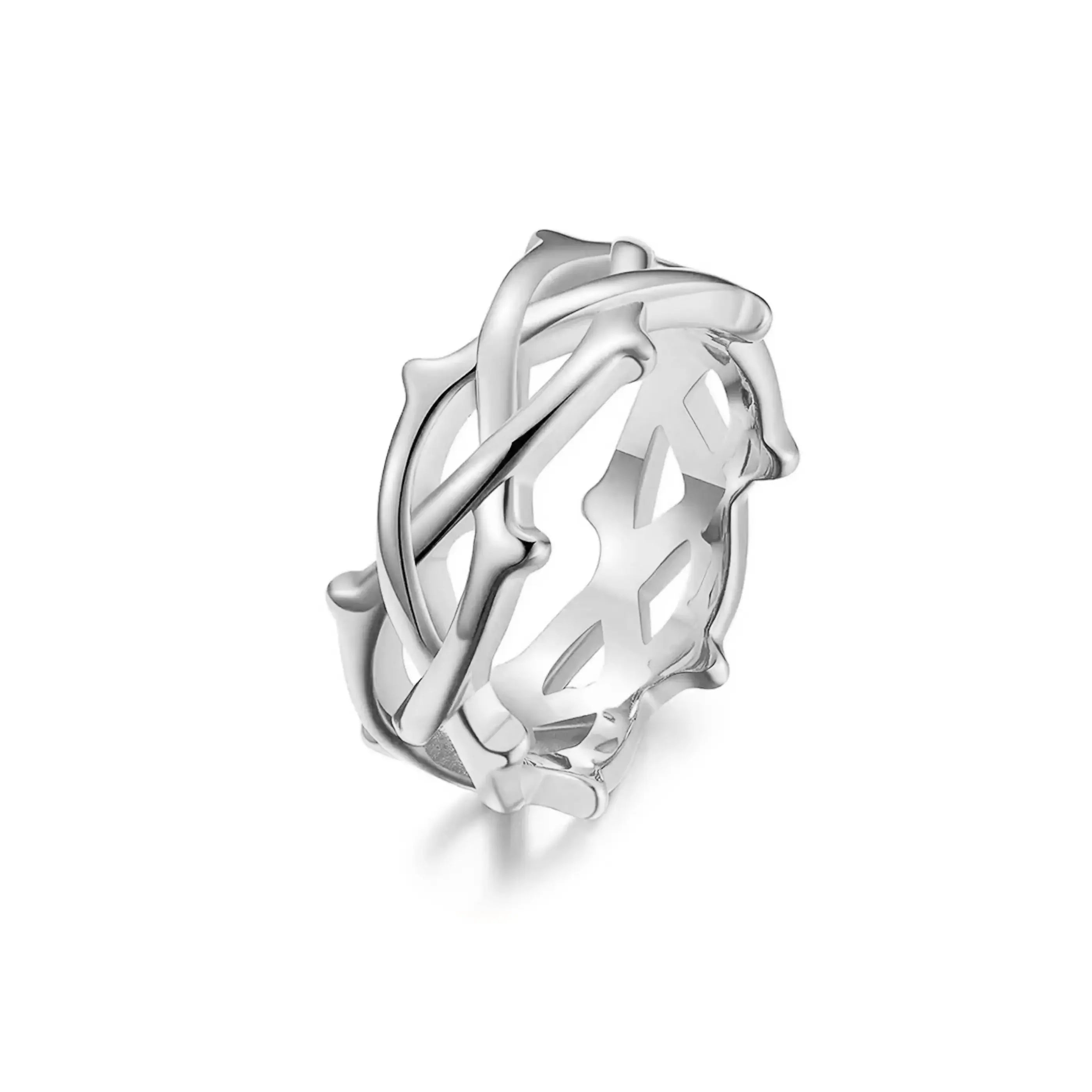 THORNS RING - WHITE GOLD