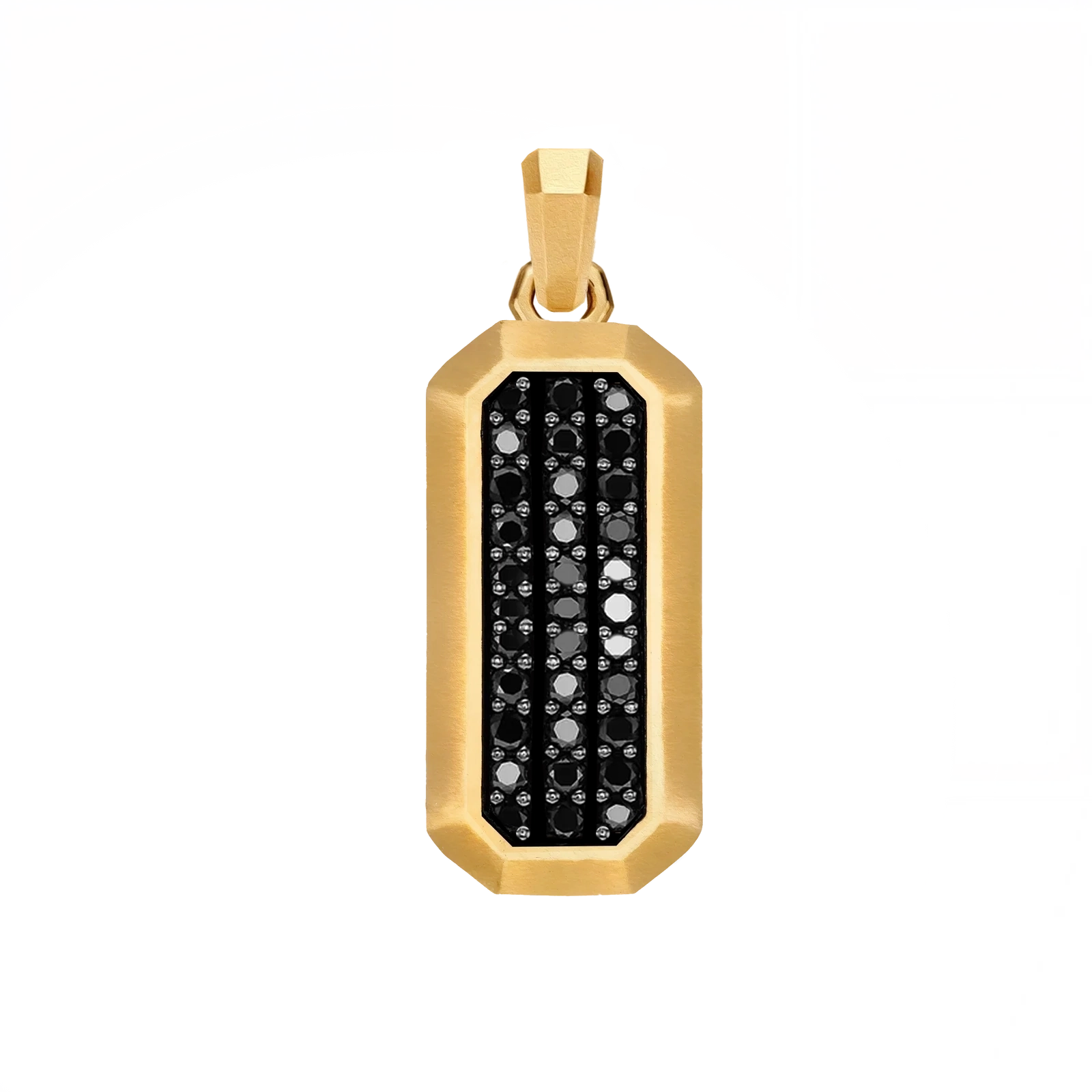 DIAMOND RECTANGLE PENDANT - GOLD (25𝘮𝘮)