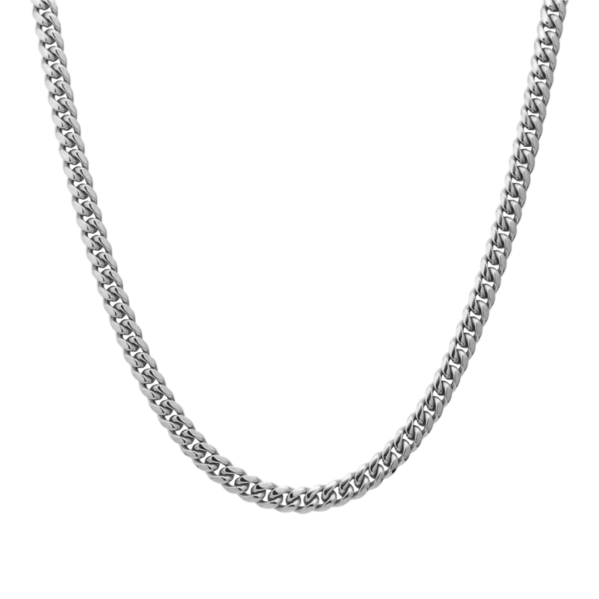 MIAMI CUBAN LINK CHAIN - WHITE GOLD (8MM)