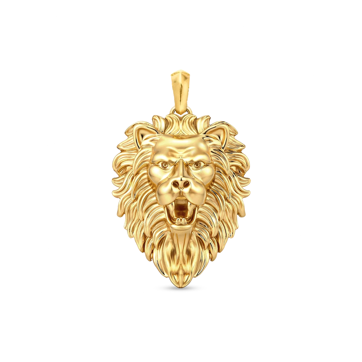 Lion pendant 18K gold plated for men