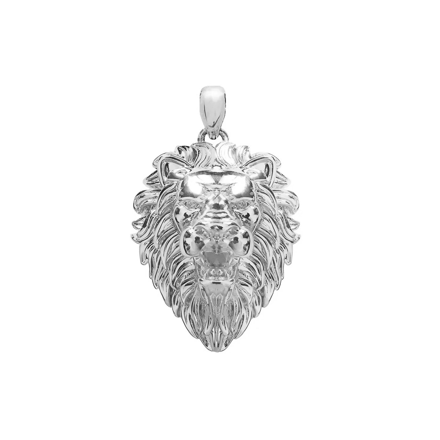 LION PENDANT - WHITE GOLD