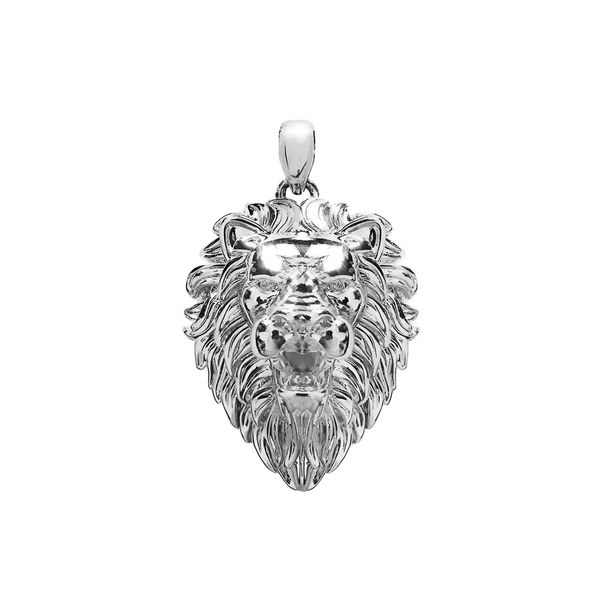 LION PENDANT - WHITE GOLD