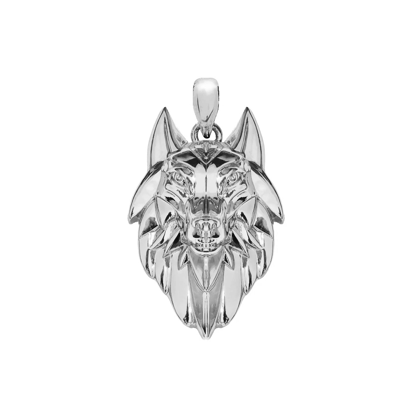 WOLF PENDANT - WHITE GOLD