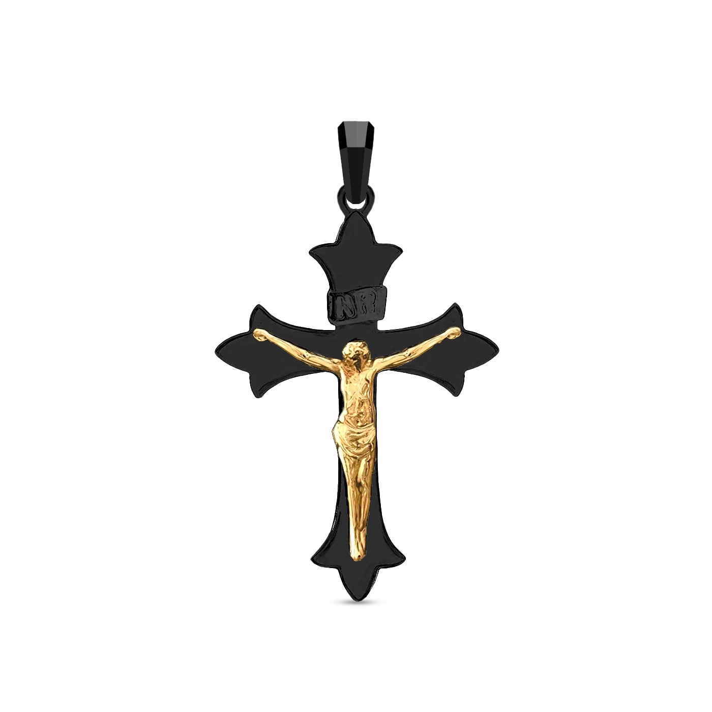 MEDIEVAL CROSS PENDANT - BLACK (35𝘮𝘮)