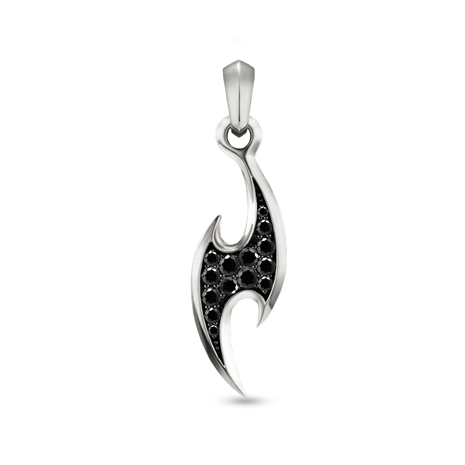 NINJA BLADE PENDANT - WHITE GOLD (30𝘮𝘮)