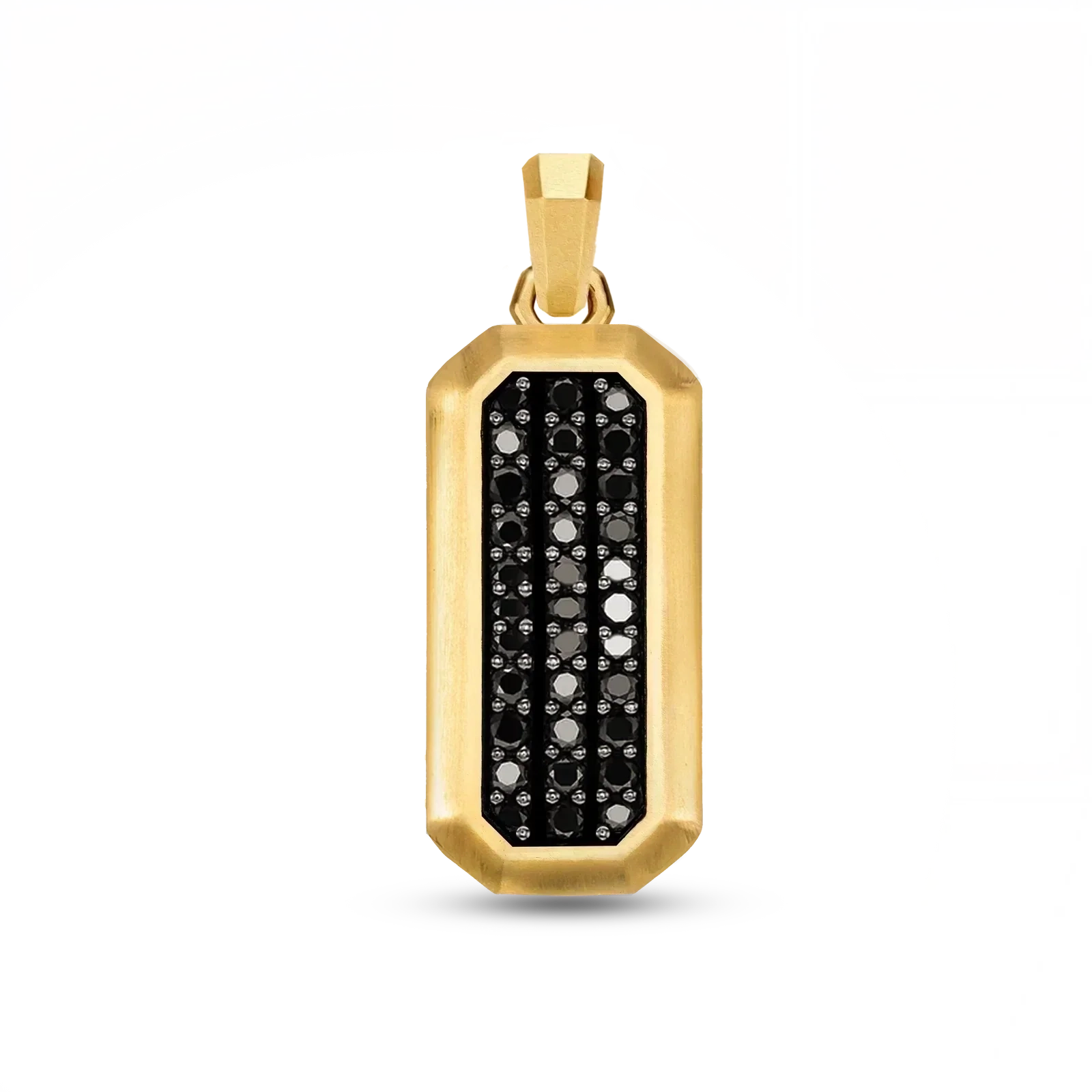 DIAMOND RECTANGLE PENDANT - GOLD (25𝘮𝘮)