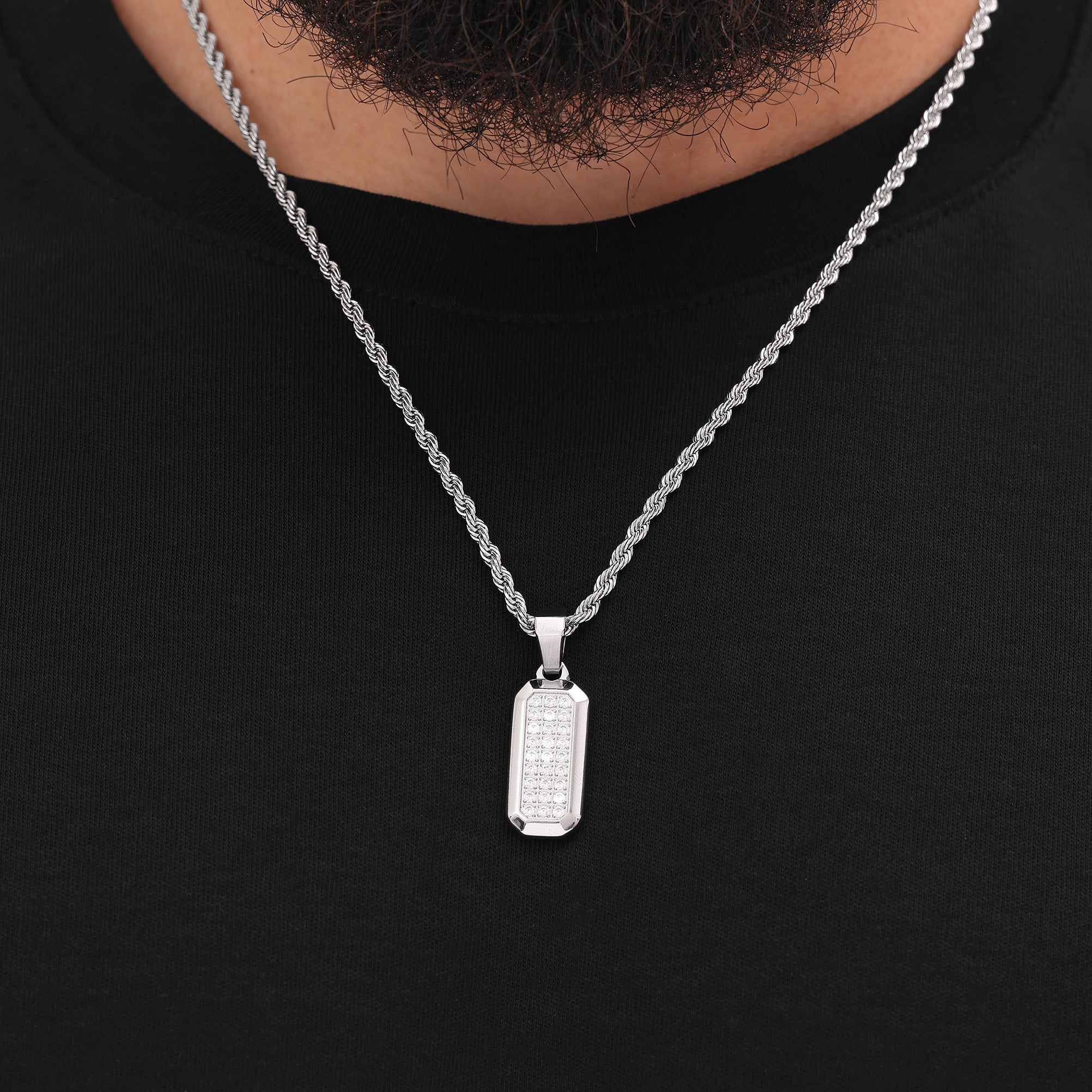 Diamond Rectangle Pendant