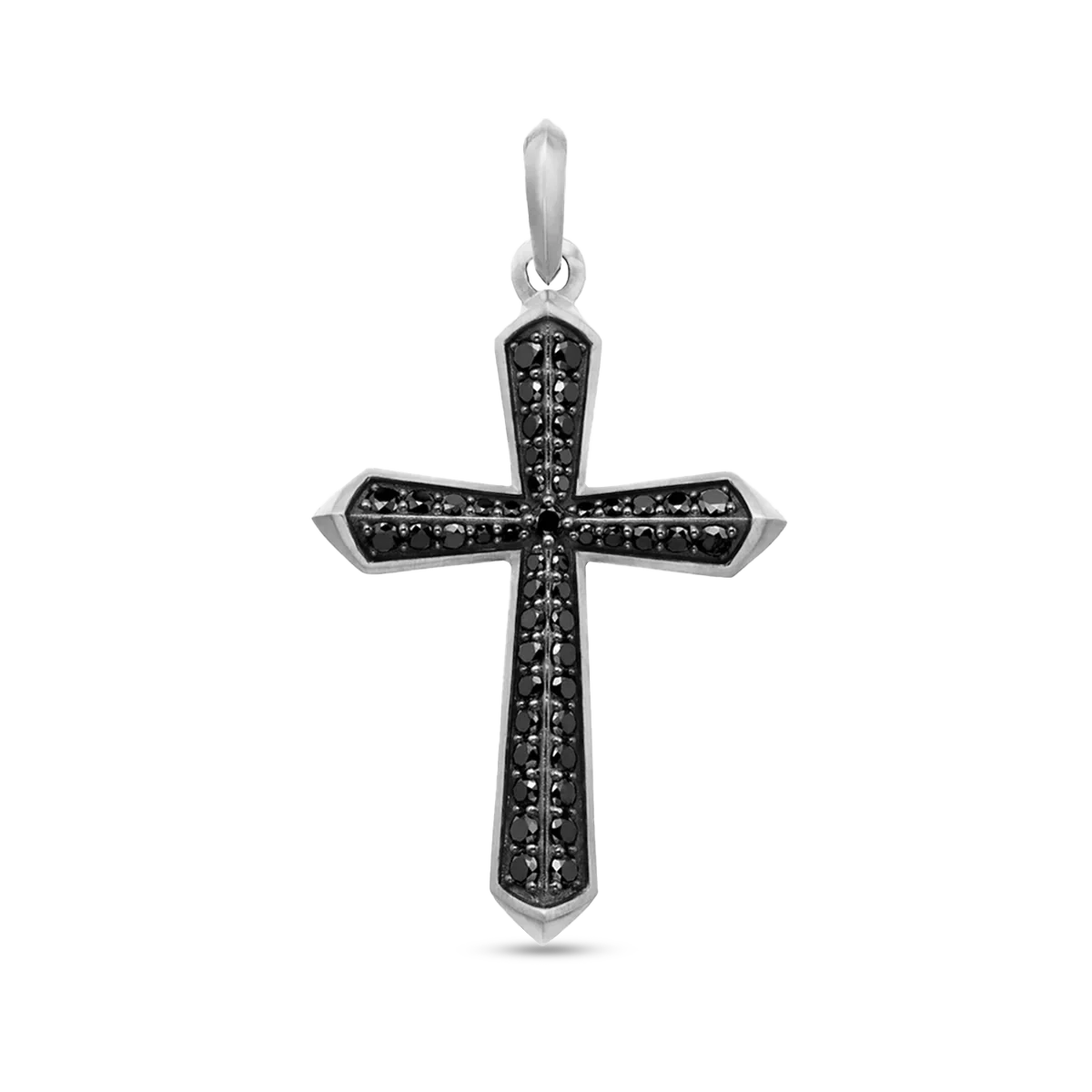 ROMAN CROSS PENDANT - WHITE GOLD (40𝘮𝘮)