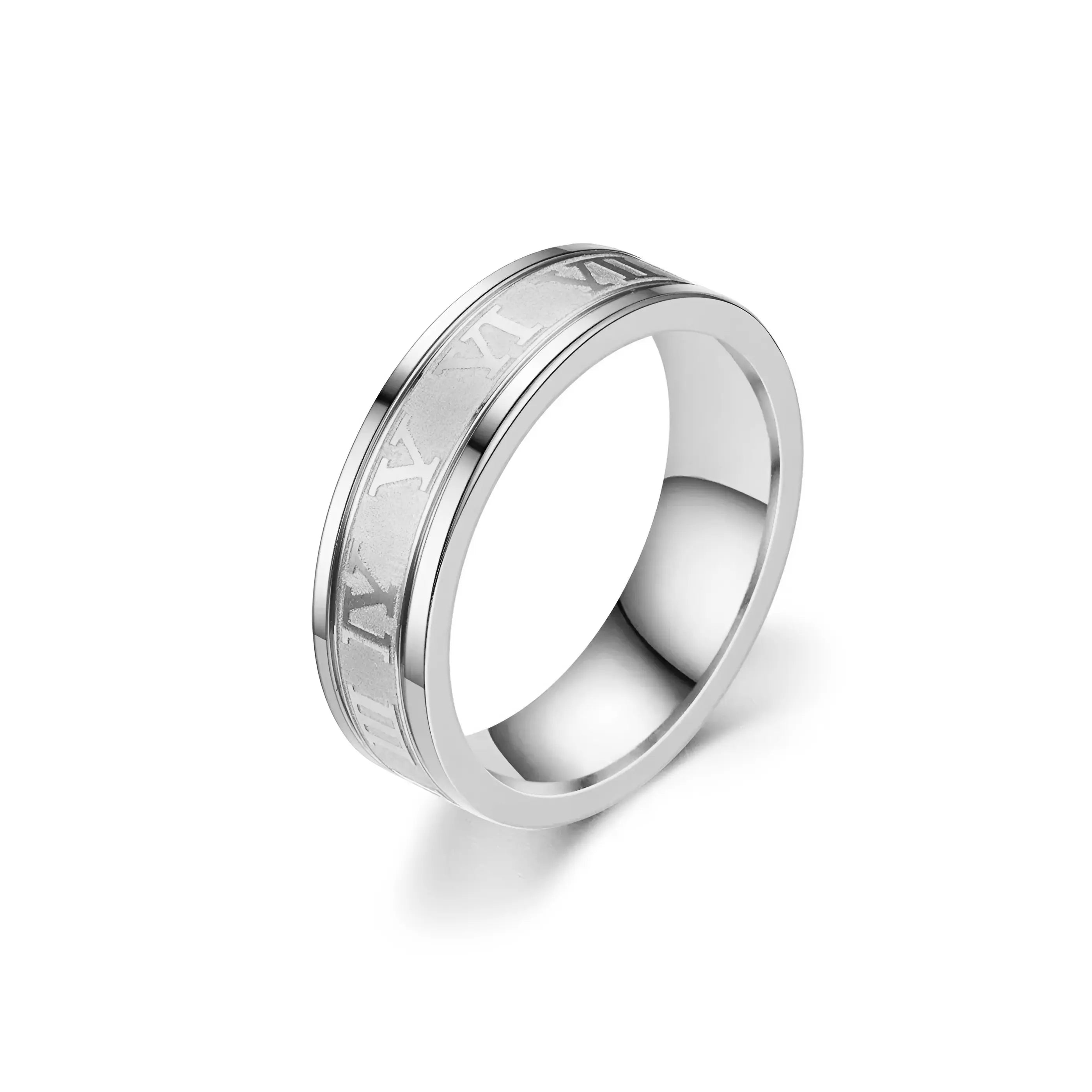 ROMAN RING - WHITE GOLD