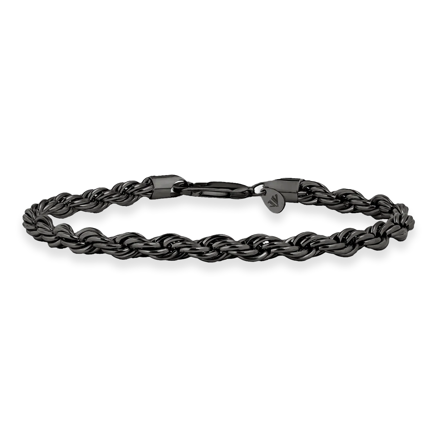 Rope bracelet 5mm black for men
