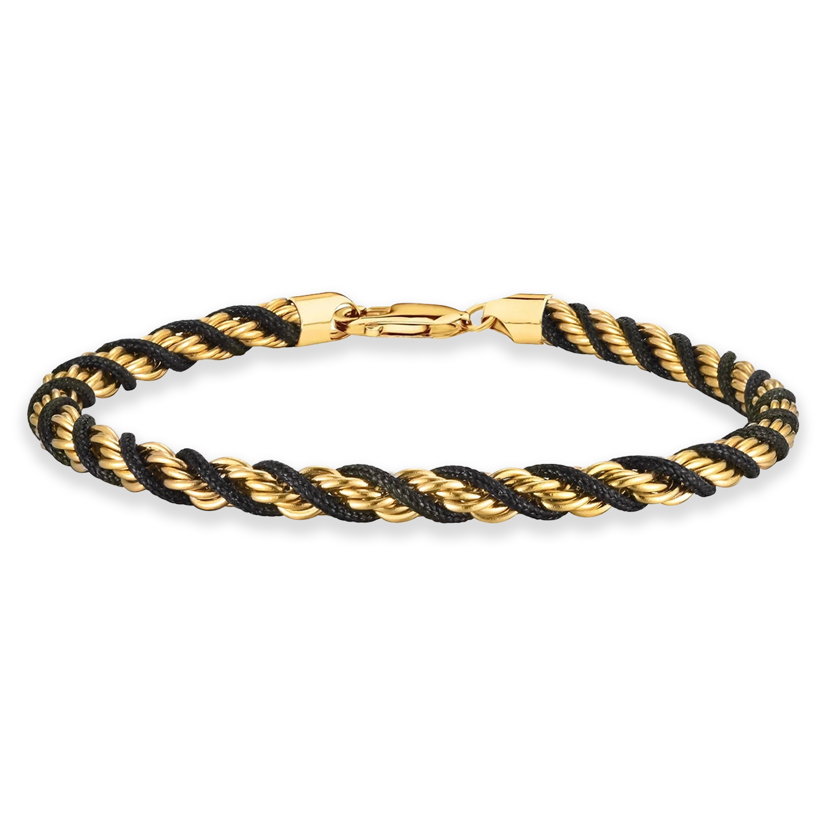 TWISTED ROPE BRACELET - GOLD (4𝘮𝘮)