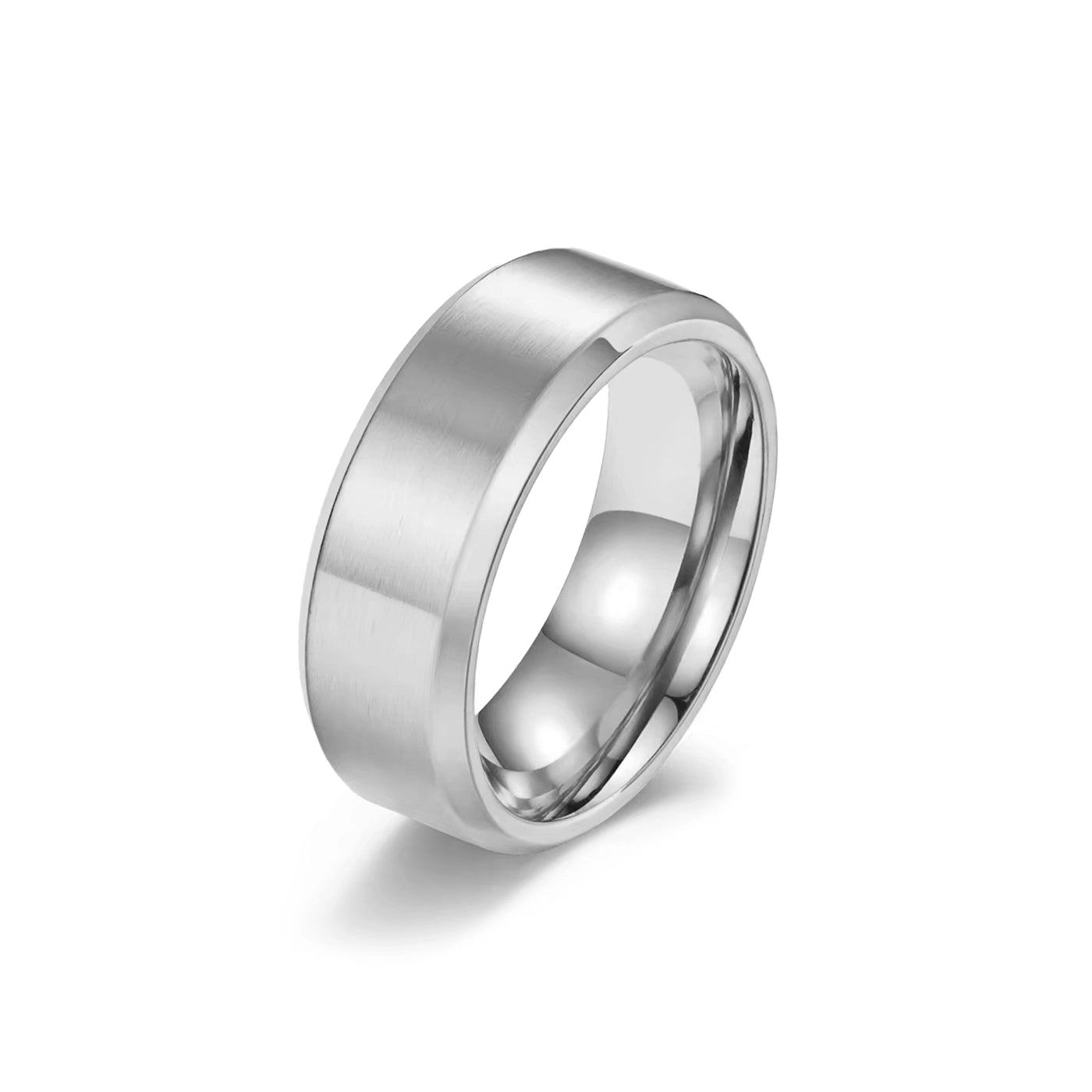 BRUSHED RING - WHITE GOLD (8𝘮𝘮)