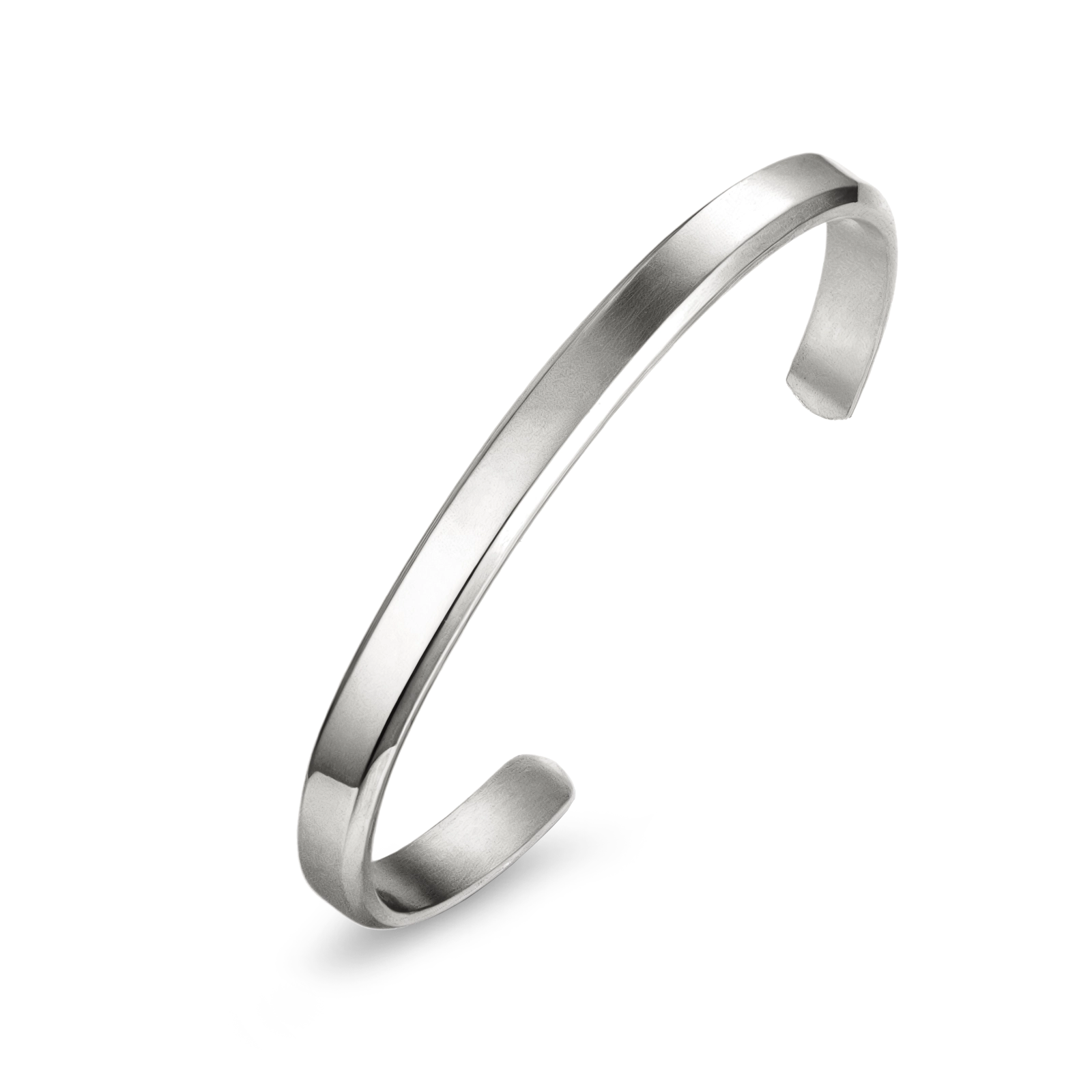 BRUSHED CUFF - WHITE GOLD
