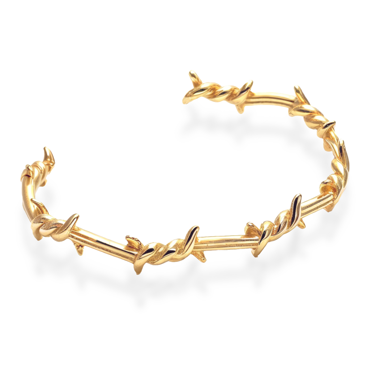 Thorns cuff bracelet 5mm 18K gold plated for men