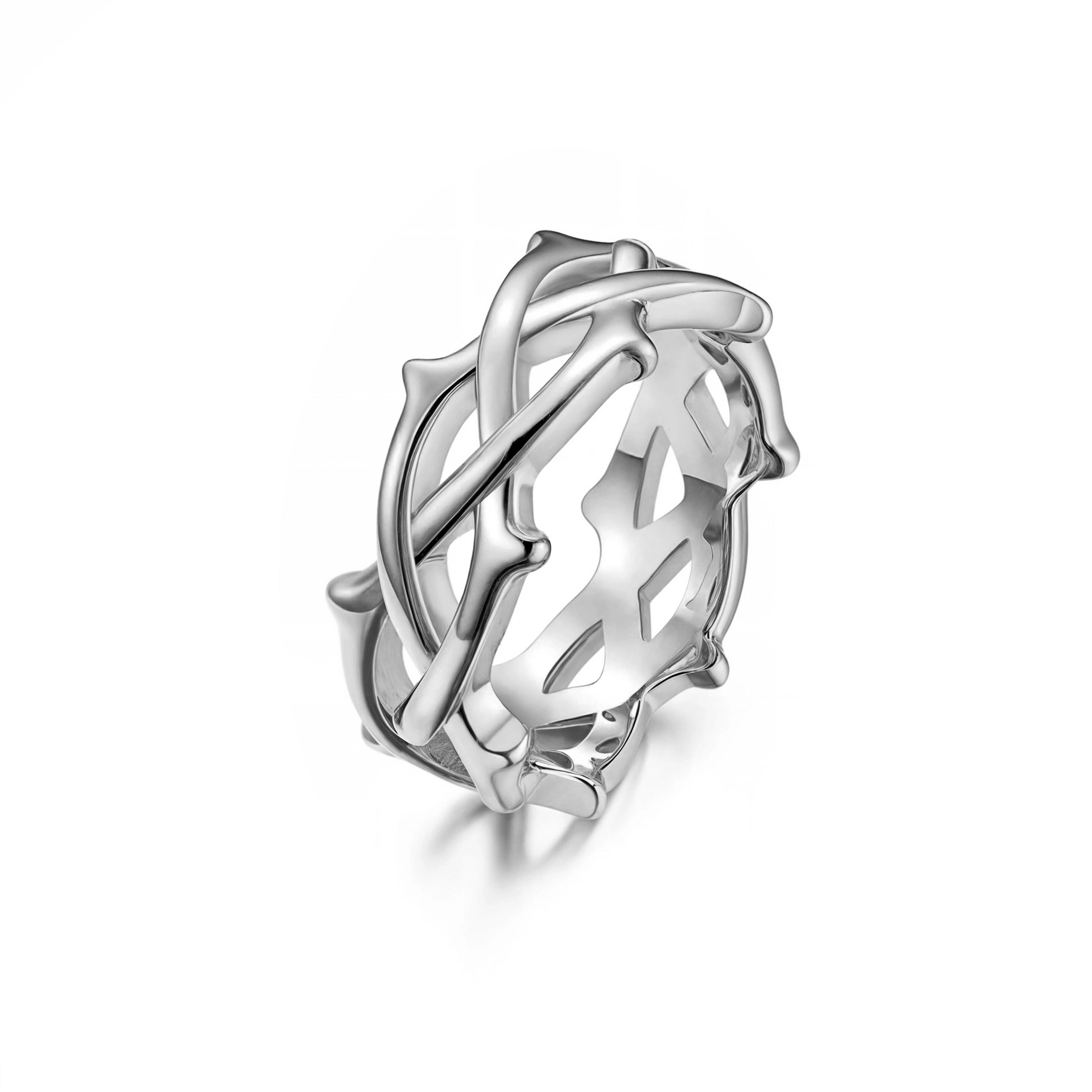 THORNS RING - WHITE GOLD (7𝘮𝘮)